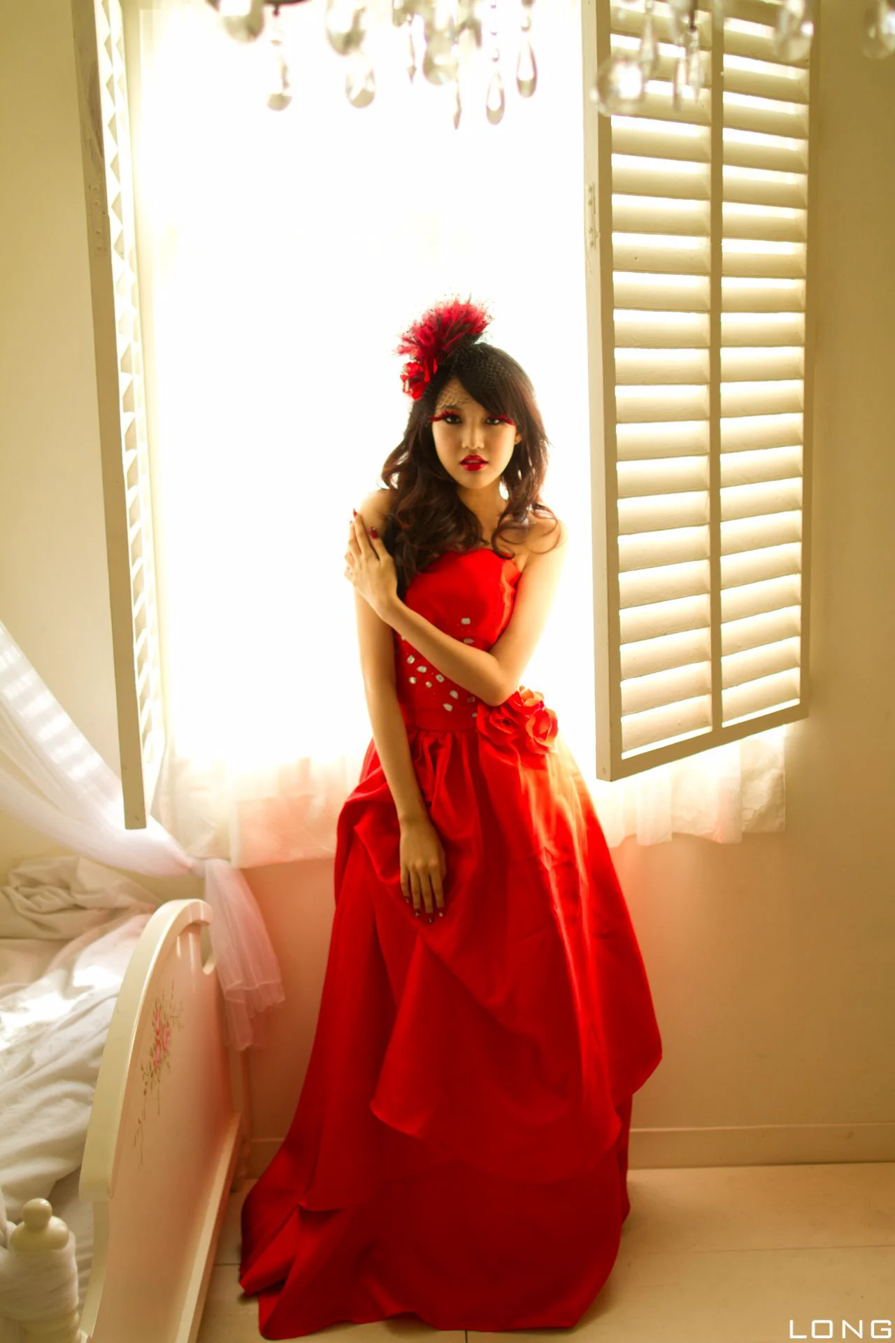 陈玮廷/腿模Jill《婚紗之紅》写真集 - 爱照片
