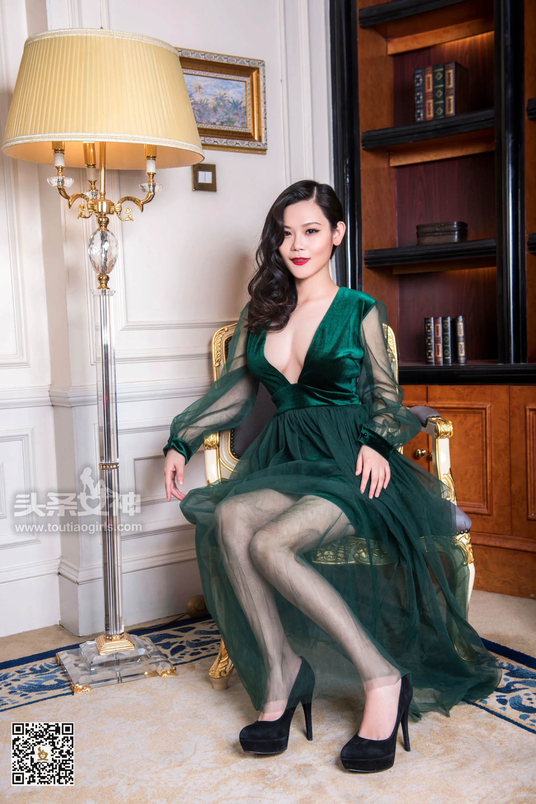 小美/林美儿《绿纱媚娘》 [头条女神] 写真集 - 爱照片