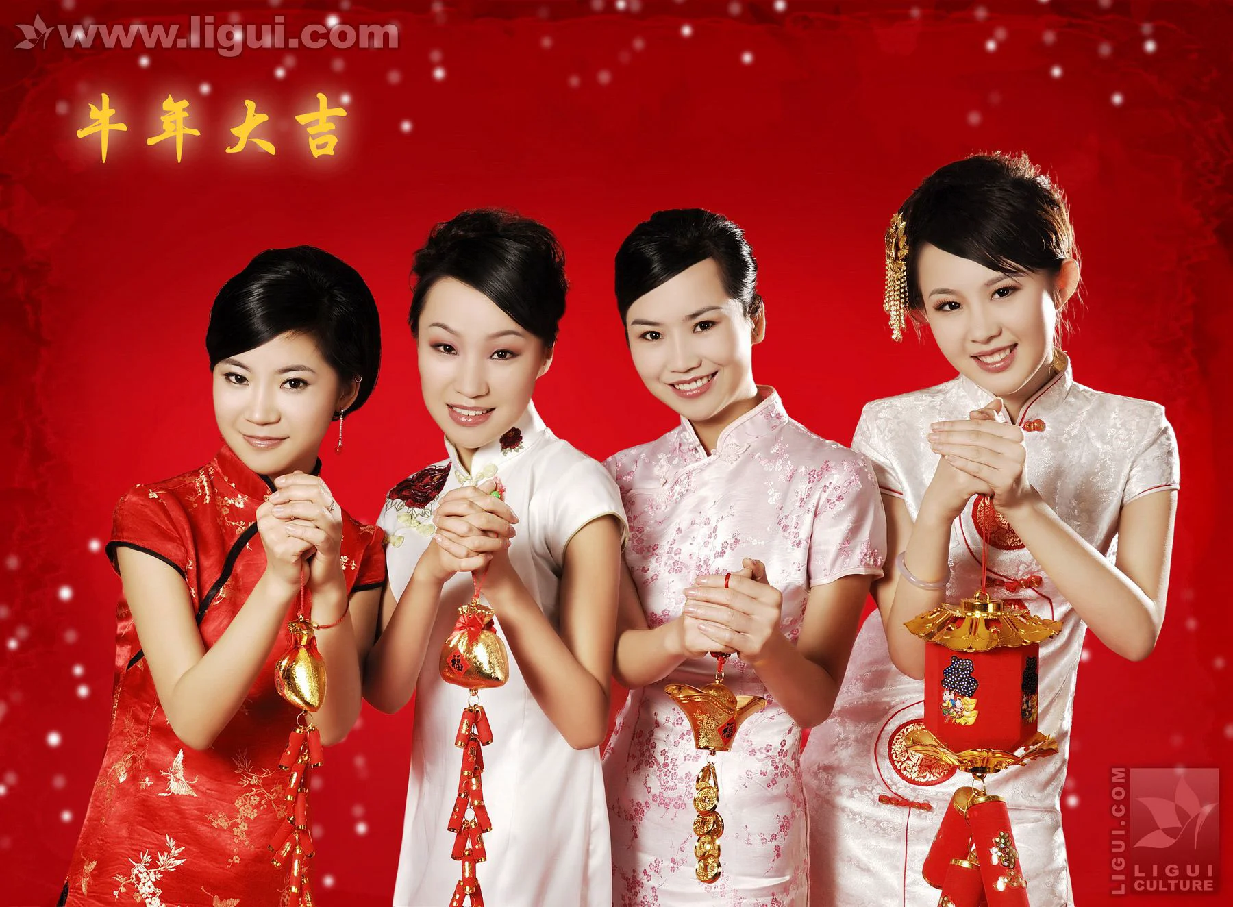 [丽柜LiGui] 《丽柜模特这里给您拜年了》 新年特刊丝足写真图片 - 爱照片