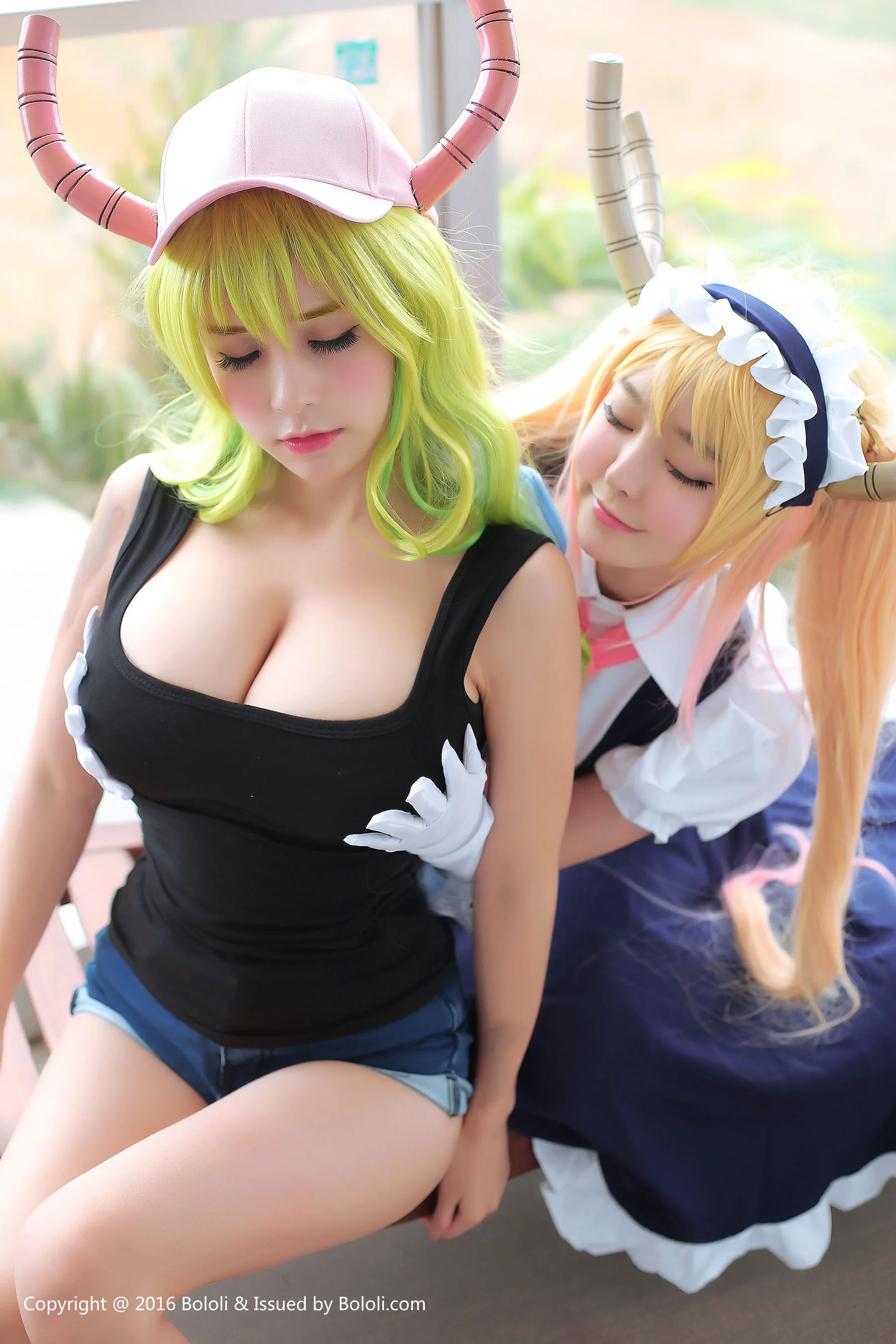 夏美酱、柳侑绮《小林家的龙女仆》日常版本！ [Bololi波萝社] BOL.047 写真集 - 爱照片