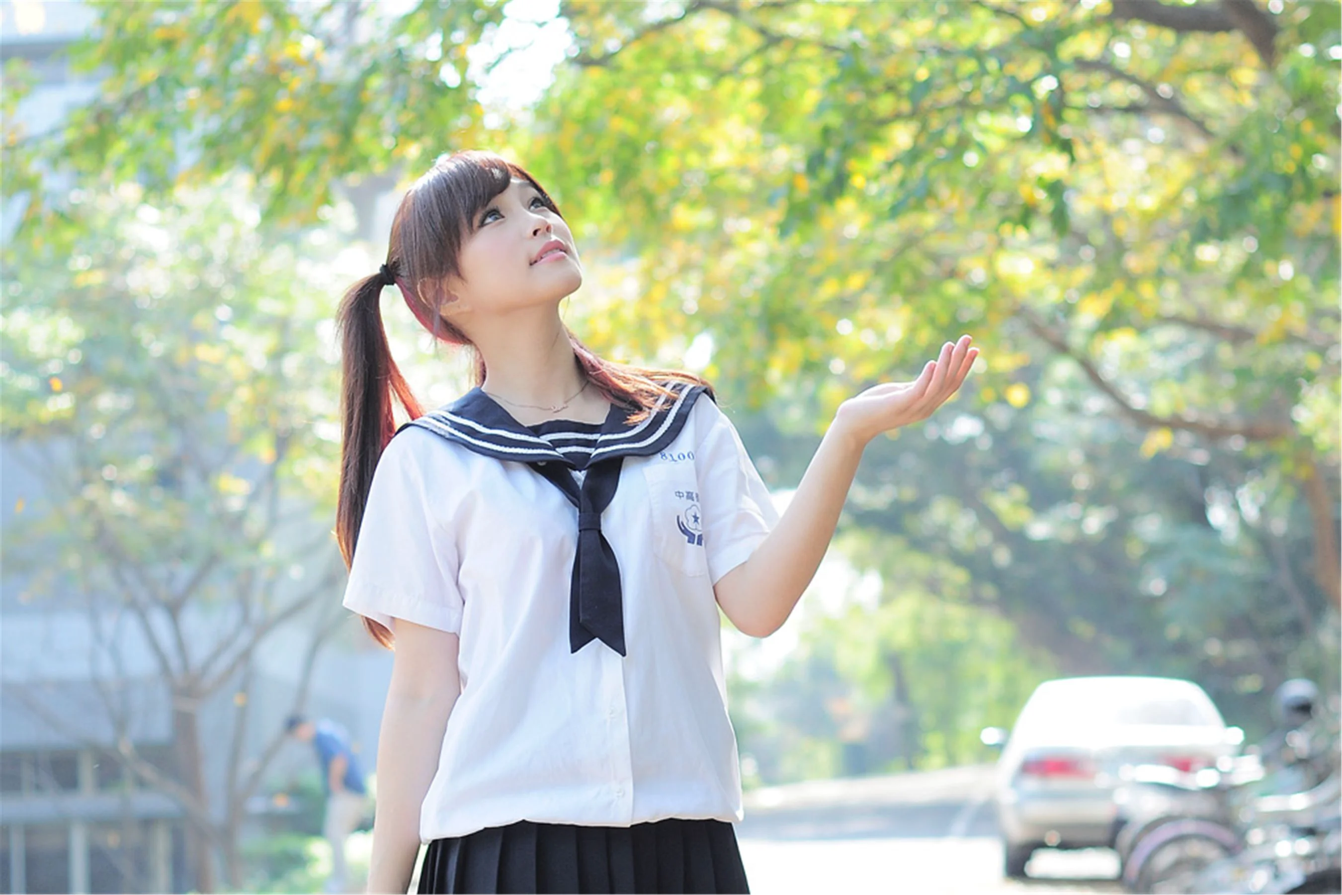台湾明德高中校花涼涼《校园街拍》写真集 - 爱照片
