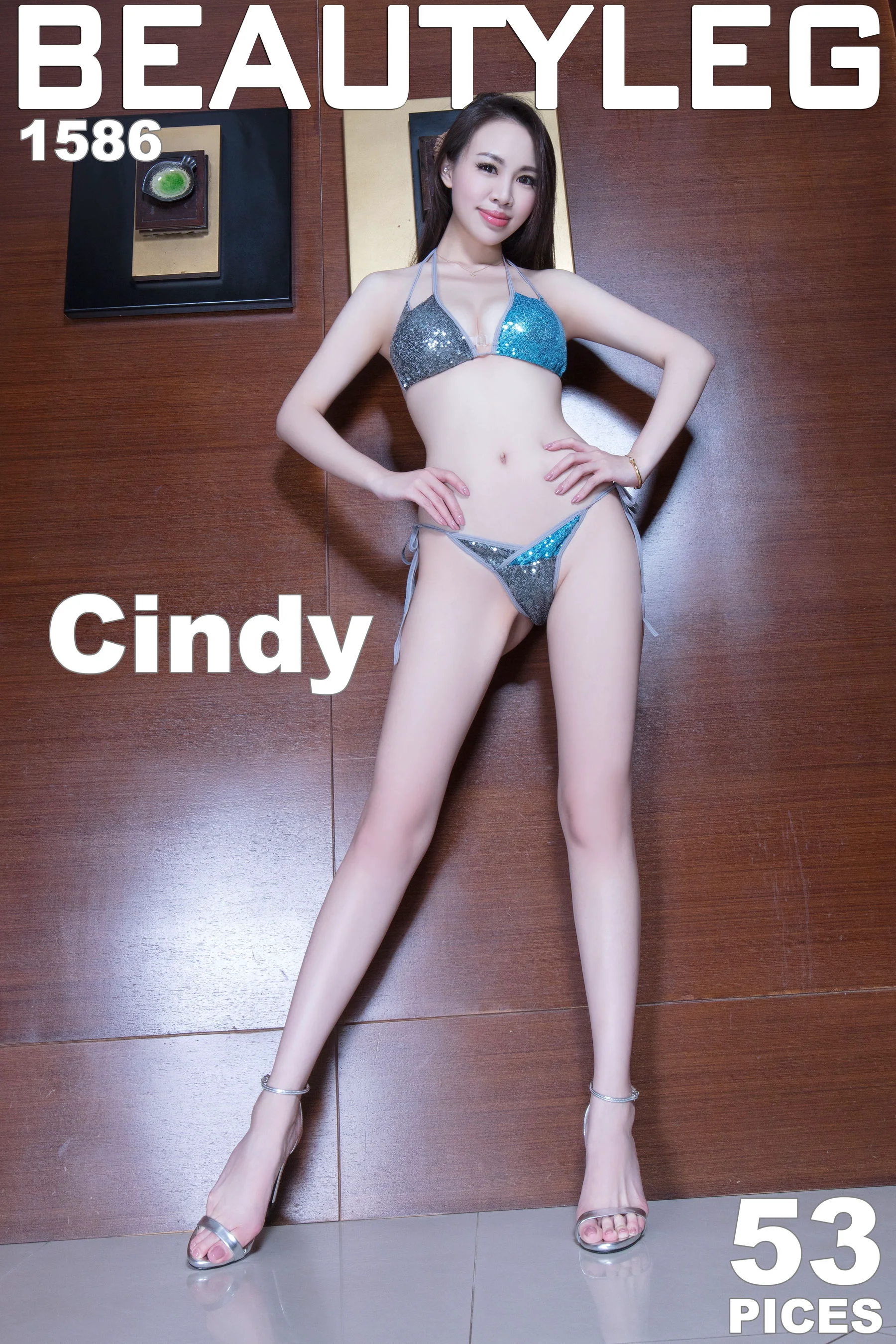 腿模Cindy《泳装高跟+黑丝美腿》 [Beautyleg] No.1586 写真集 - 爱照片