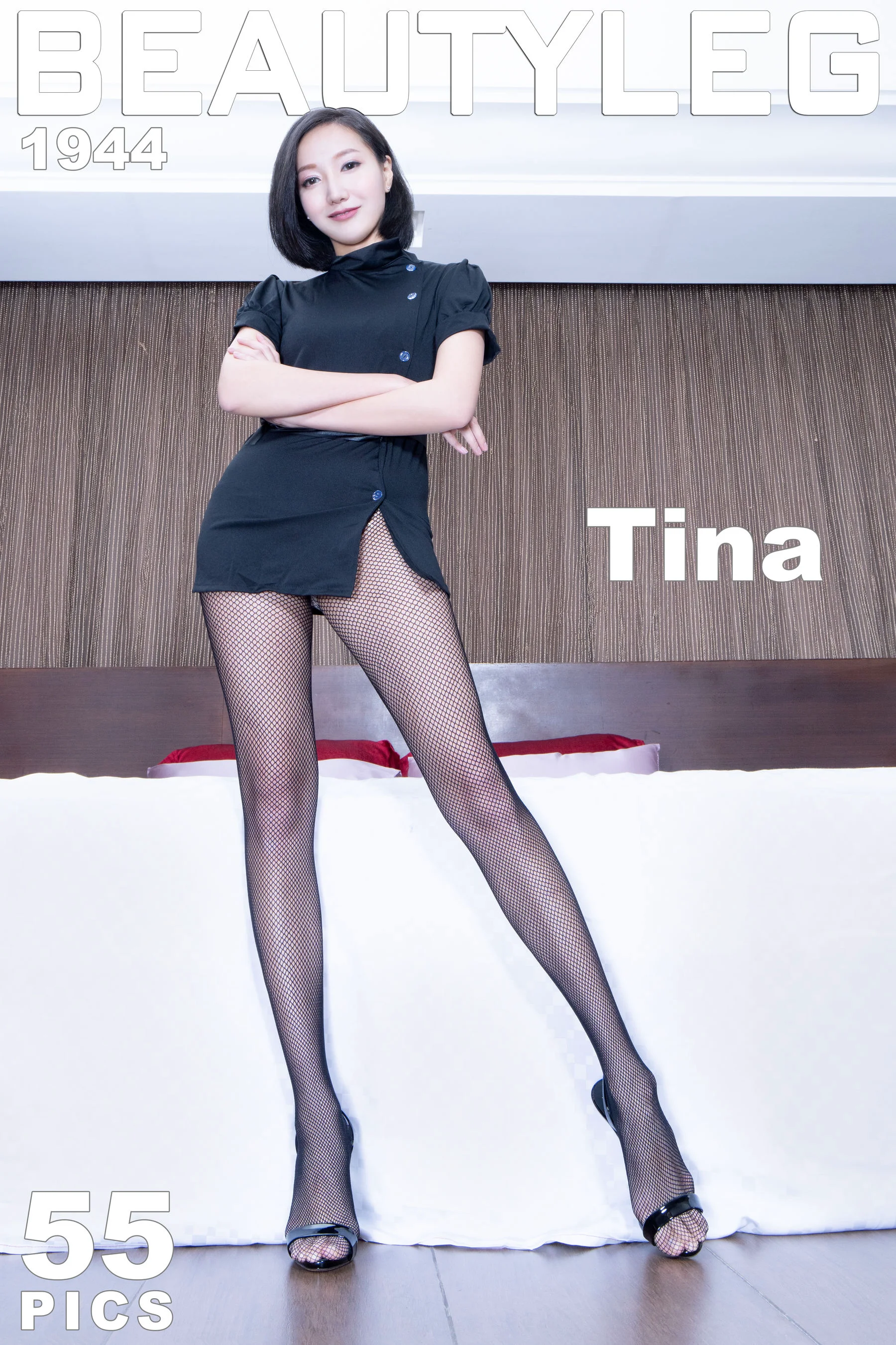 [Beautyleg] No.1944 Tina《黑丝网袜+肉丝内衣》 美腿写真集 - 爱照片