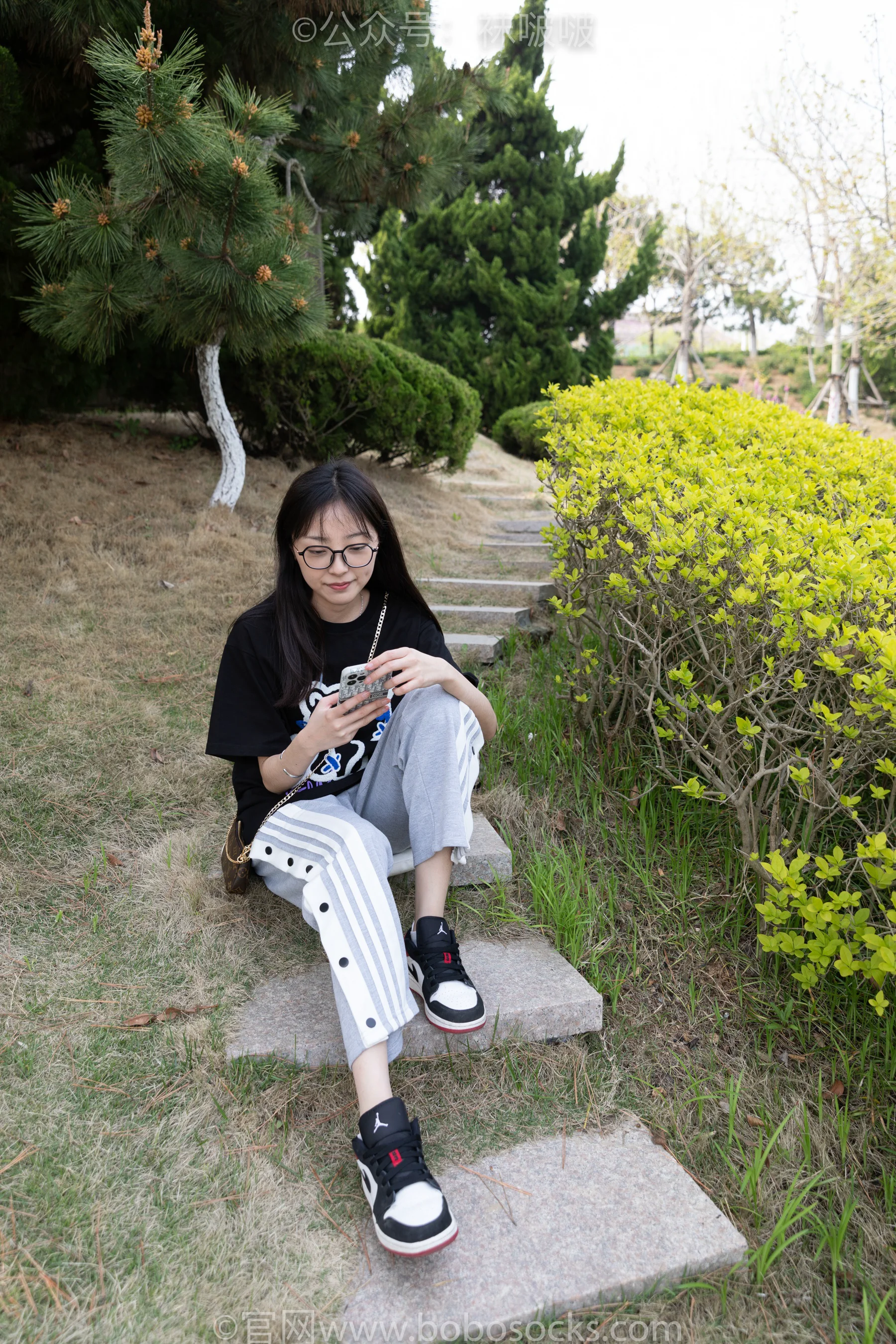 [BoBoSocks袜啵啵] No.023 稚予 – AJ、白色短棉袜、裸足 - 爱照片