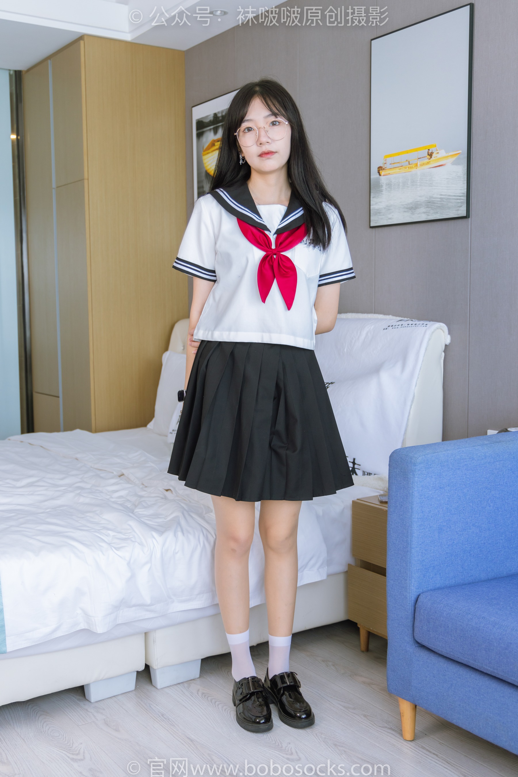 [BoBoSocks袜啵啵] No.197 小甜豆 – 皮鞋、短白丝、肉丝、jk制服 - 爱照片