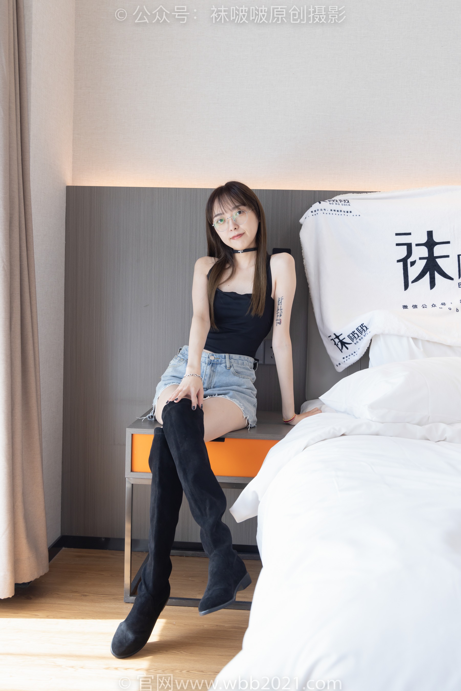 [BoBoSocks袜啵啵] No.291 稚予 – 长靴、板鞋、白棉袜、黑棉袜、裸足 - 爱照片