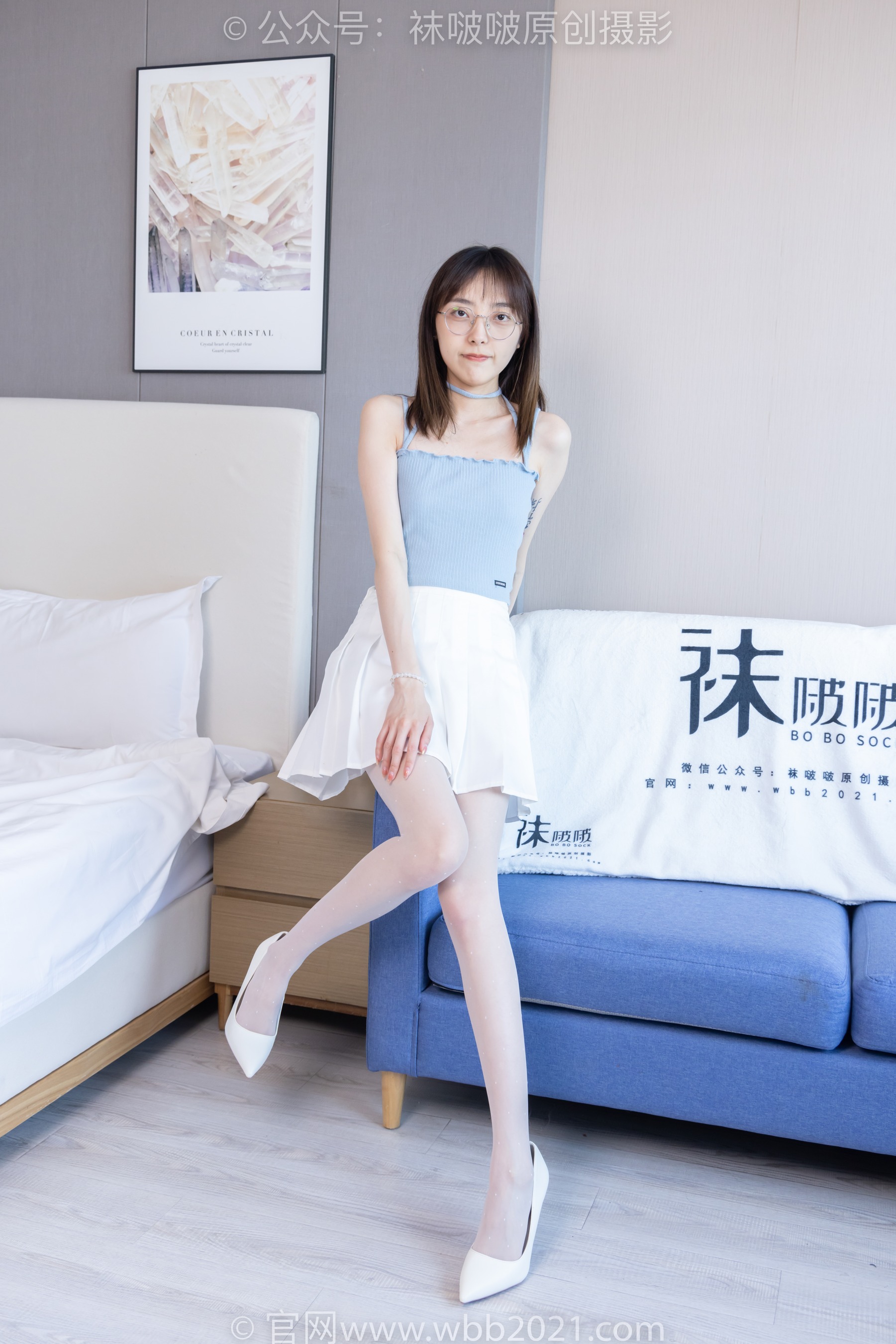 [BoBoSocks袜啵啵] No.403 稚予 – 高跟鞋、板鞋、波点黑丝（脚尖微加固款）、波点白丝（花絮版） - 爱照片