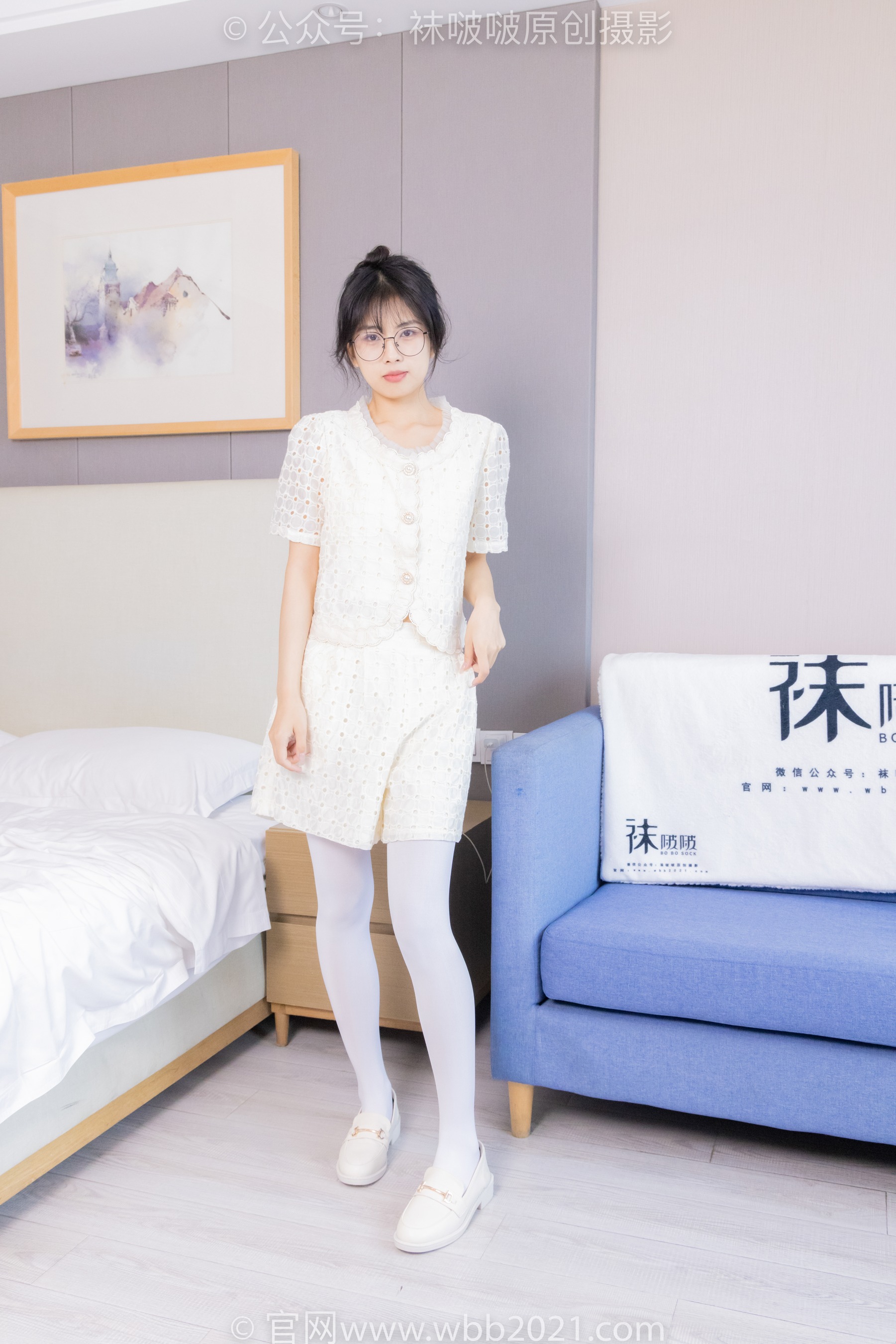 [BoBoSocks袜啵啵] No.421 奶油 – 皮鞋、厚白丝、瑜伽动作时老头乐挠脚剧情（仅花絮版） - 爱照片