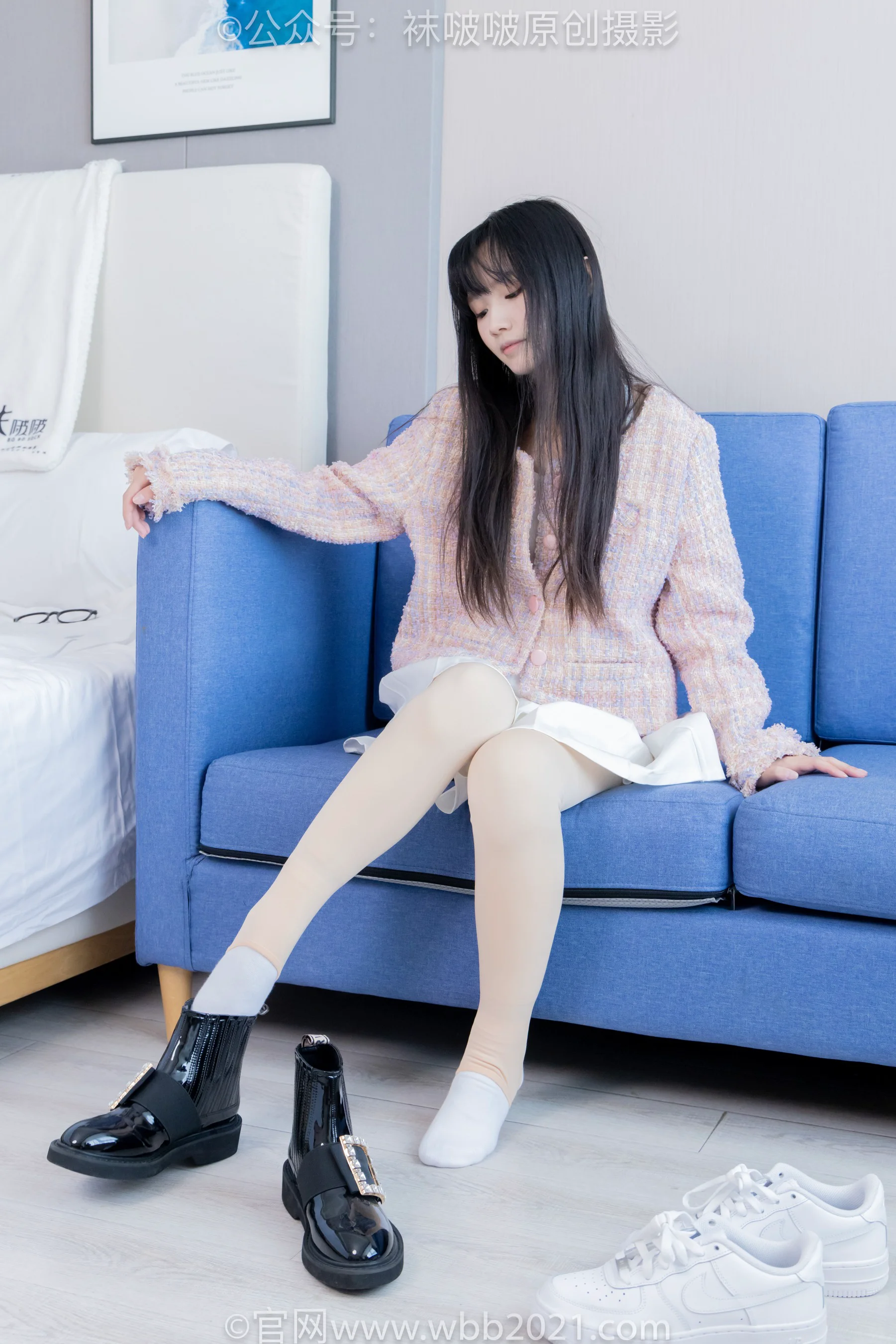 [BoBoSocks袜啵啵] No.438 甜甜圈 – 皮鞋、板鞋、白棉袜、黑色踩脚袜、肉色踩脚袜 - 爱照片