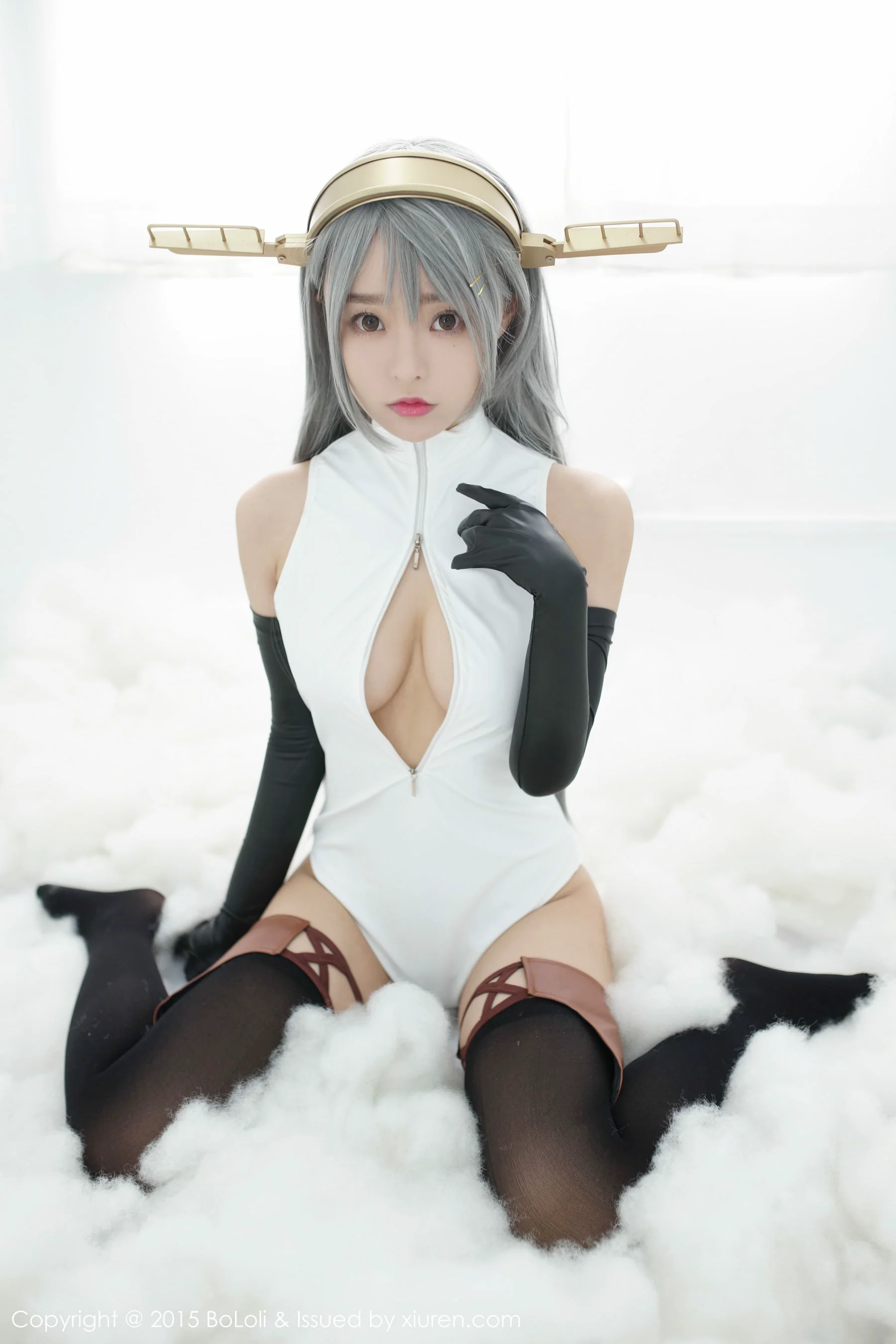 柳侑绮Sevenbaby《舰娘collection》榛名COS(开胸泳衣版)  [BoLoli波萝社] Vol.034 写真集 - 爱照片
