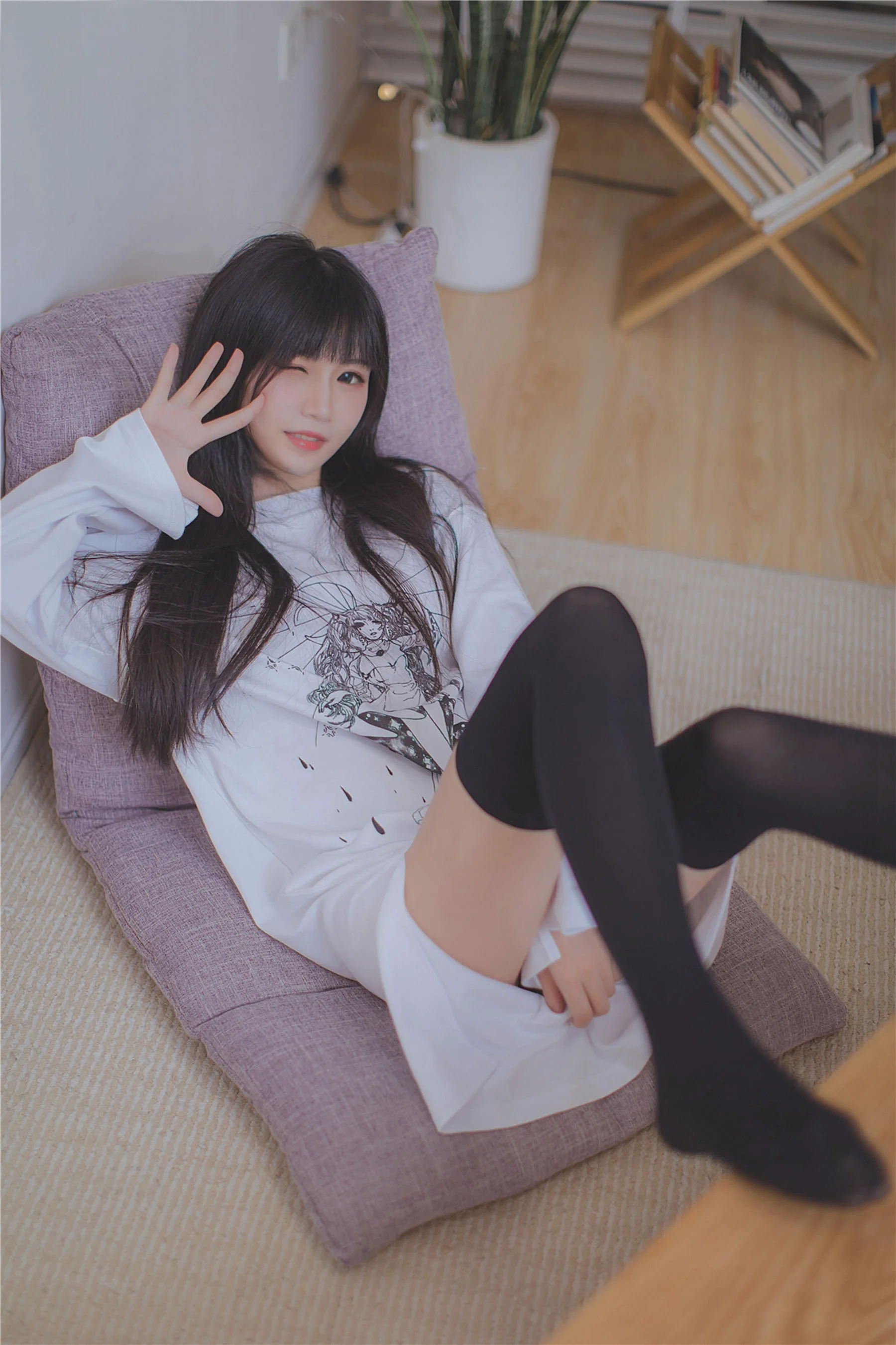 [风之领域] NO.079 长发的黑丝学妹 写真集 - 爱照片