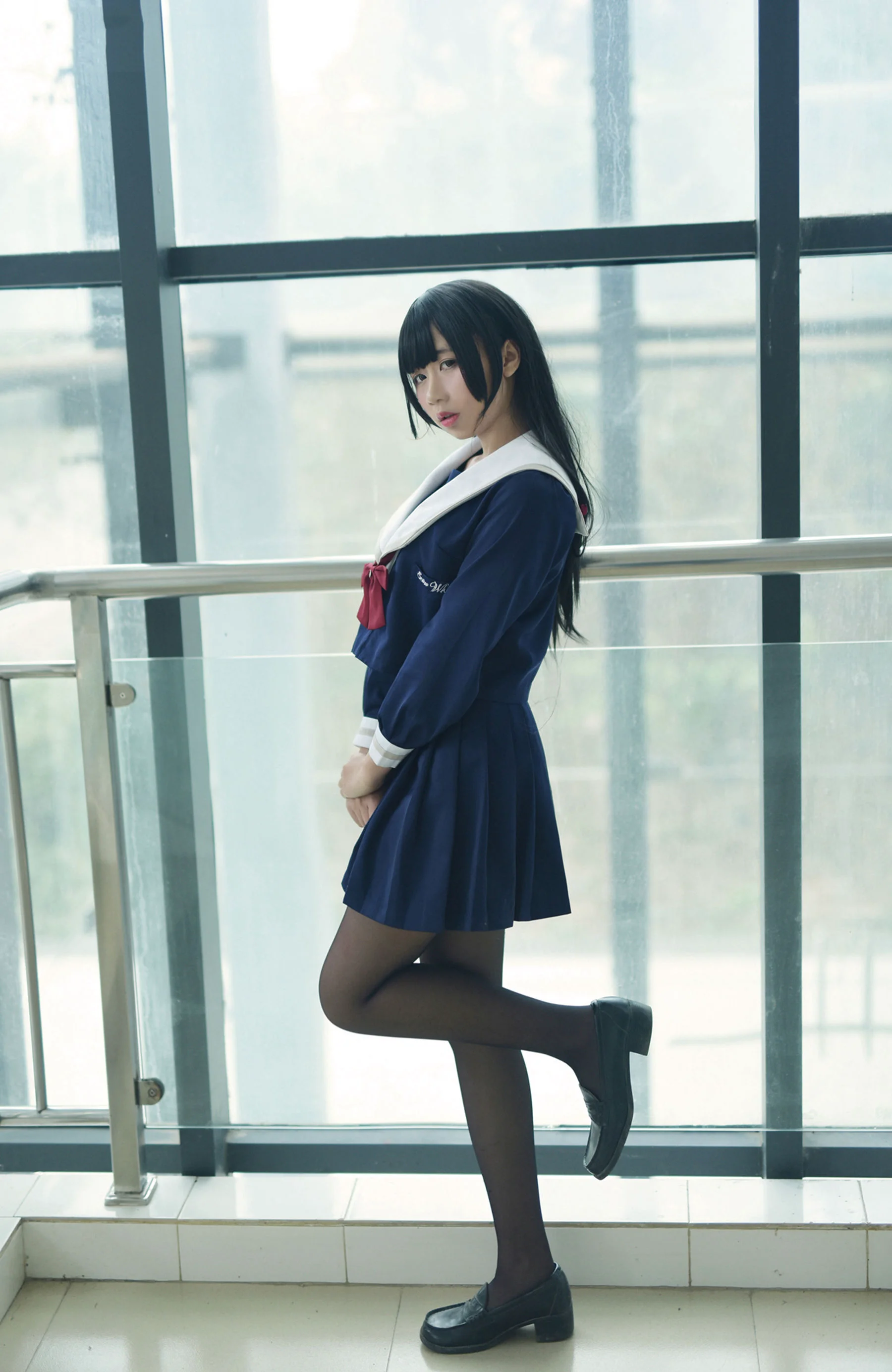 [风之领域] NO.118 JK黑丝美丽胴体 写真集 - 爱照片