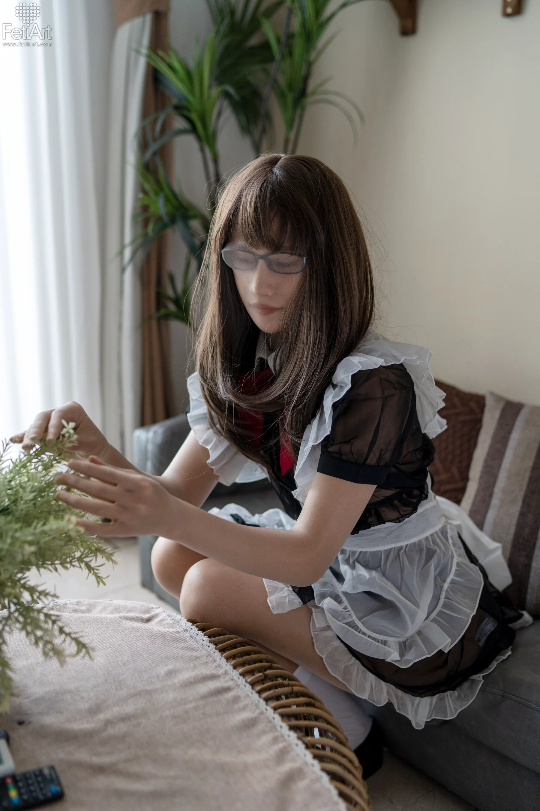 [FetiArt] NO.048 Pantyhose Encasement Maid 模特 Jasmine - 爱照片