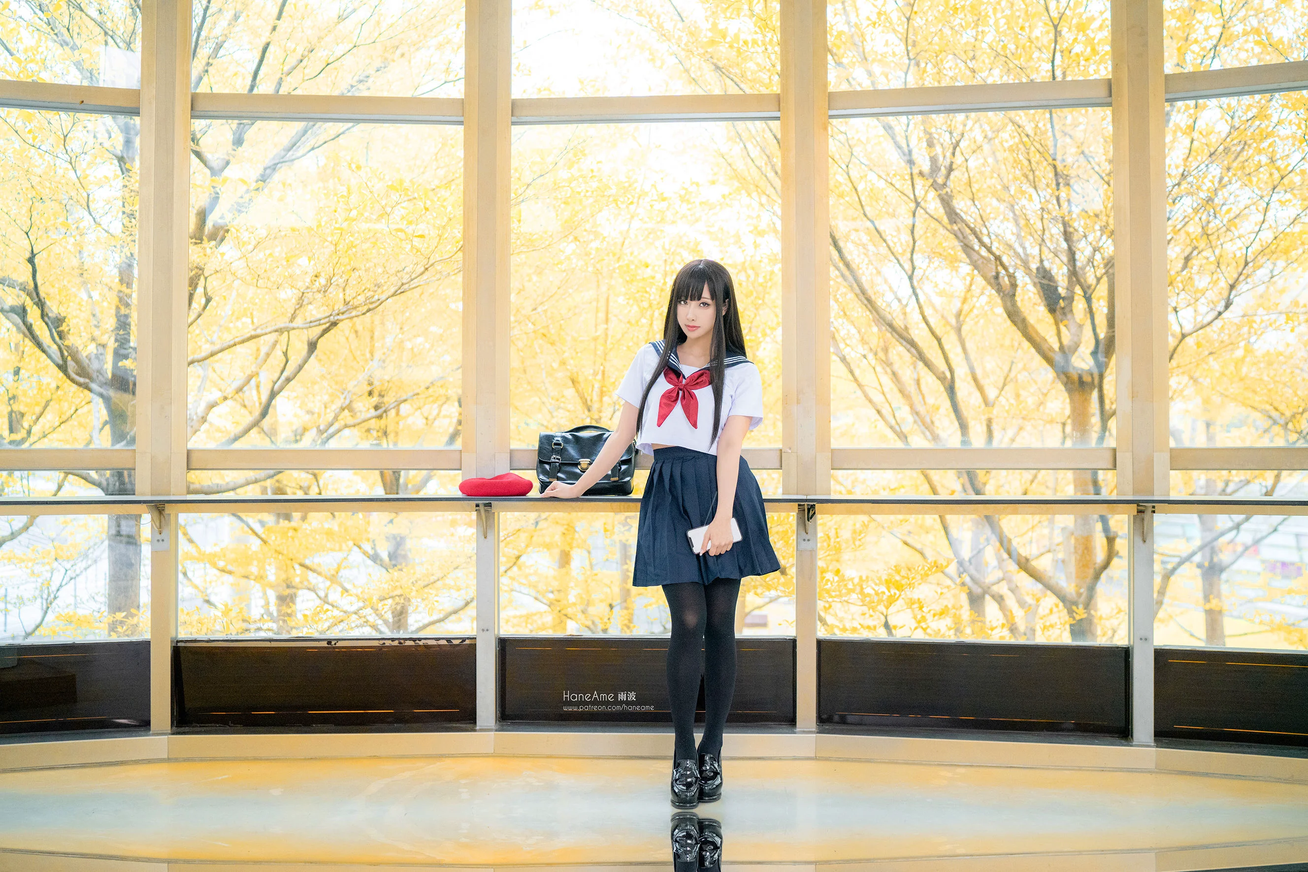 [COS福利] Hane Ame 雨波 – JK 写真套图 - 爱照片