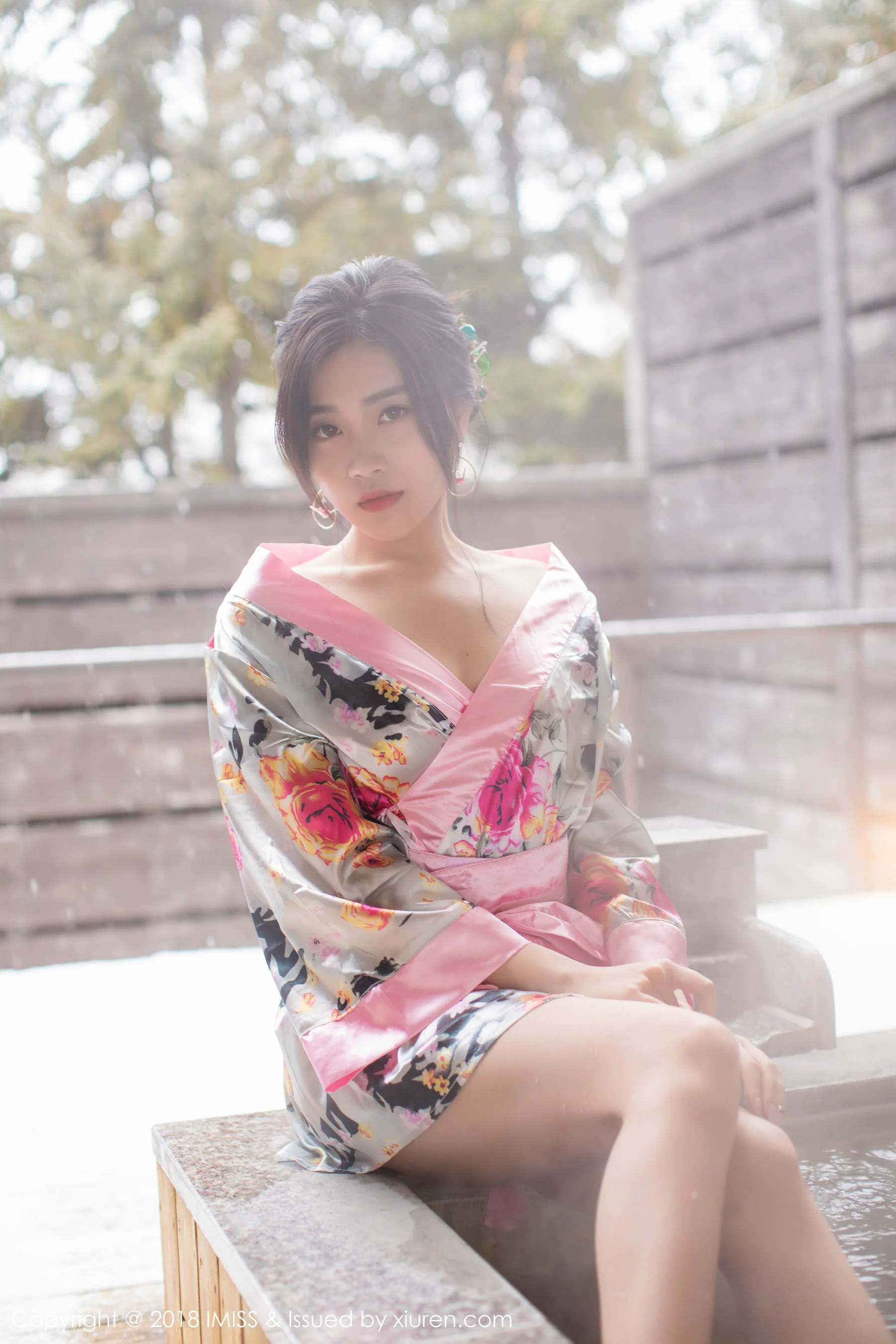 许诺Sabrina《浴池和服+蕾丝美腿》 [爱蜜社IMiss] Vol.221 写真集 - 爱照片