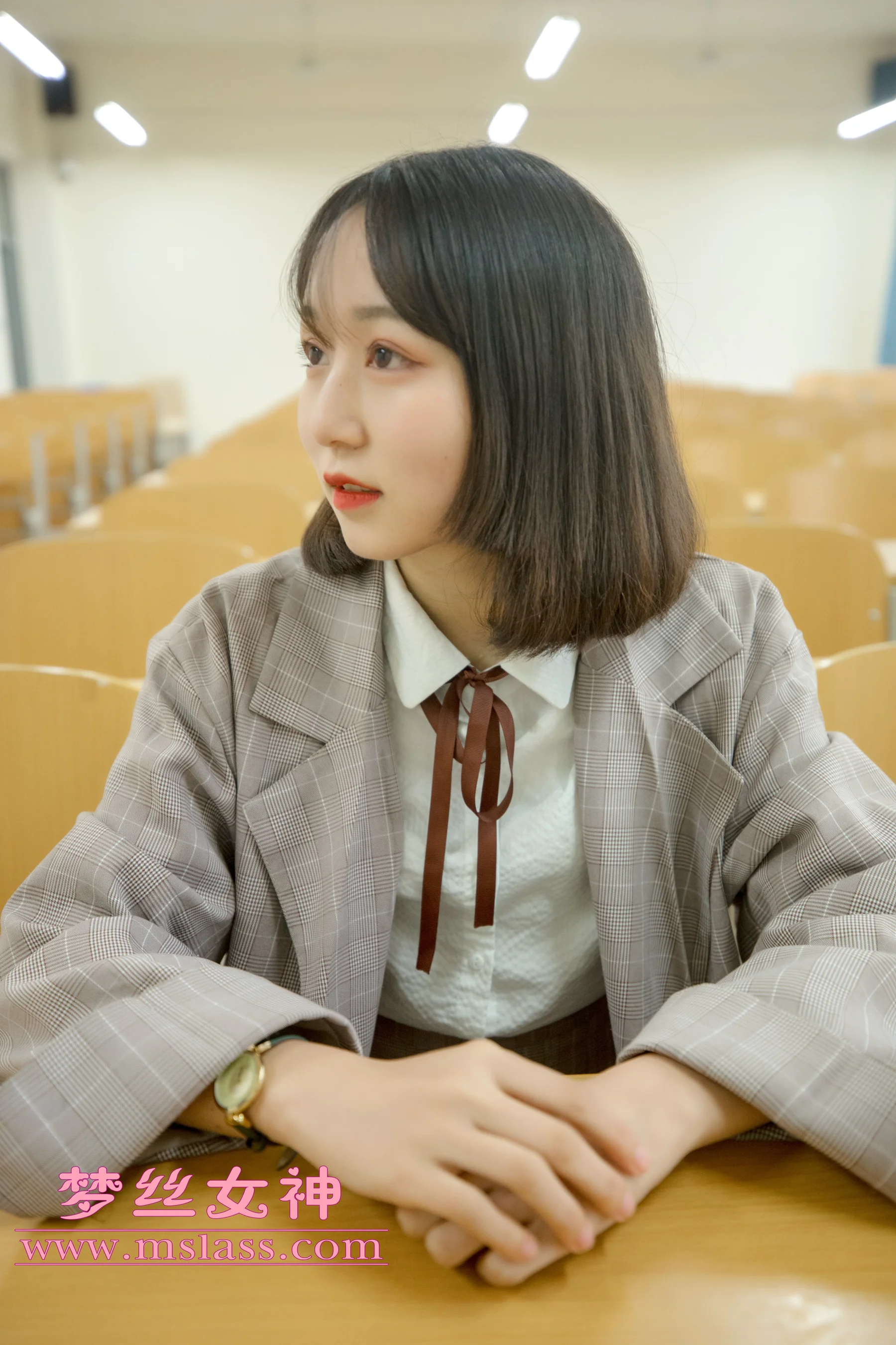 [MSLASS梦丝女神] No.020 刘诺 教室顷语 - 爱照片