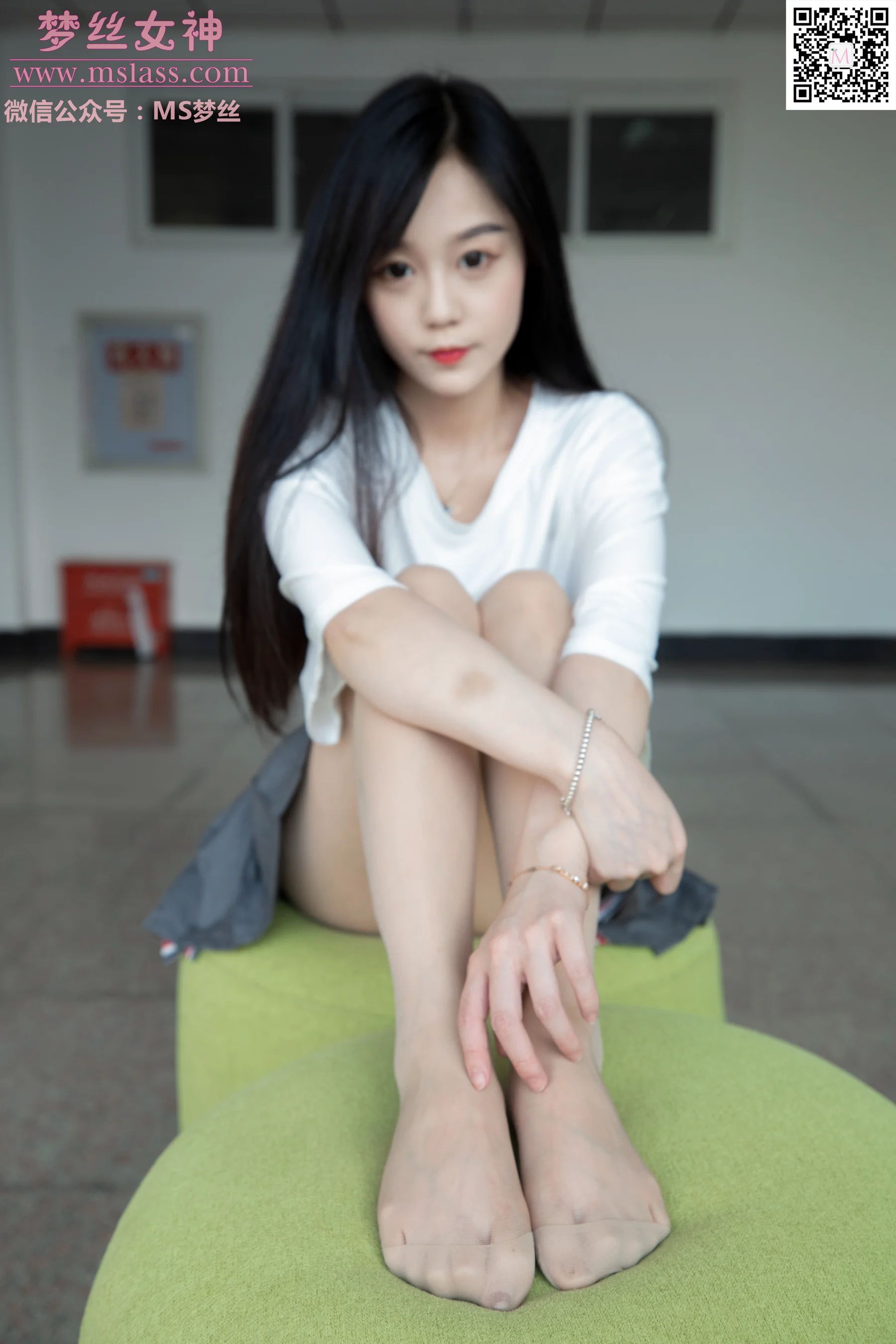[MSLASS梦丝女神] No.055 灵灵 学后的她 - 爱照片