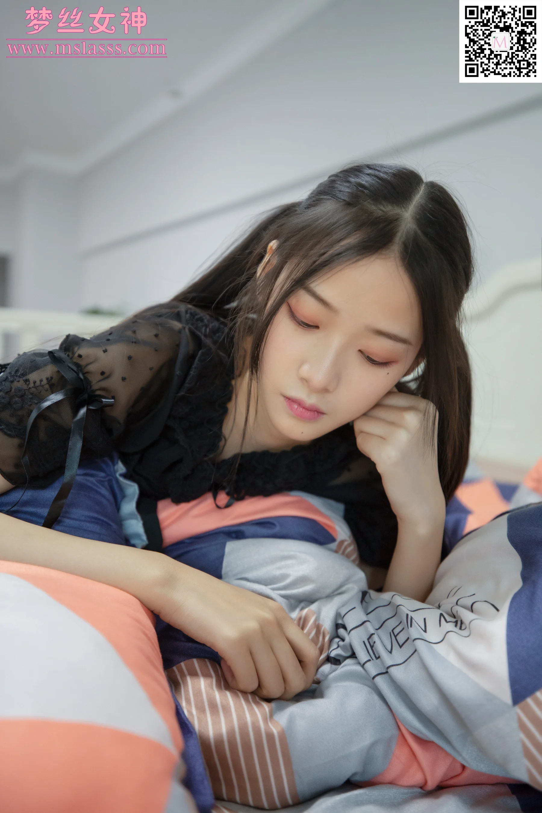[MSLASS梦丝女神] No.125 诗琪3 刚起床的仙女 - 爱照片