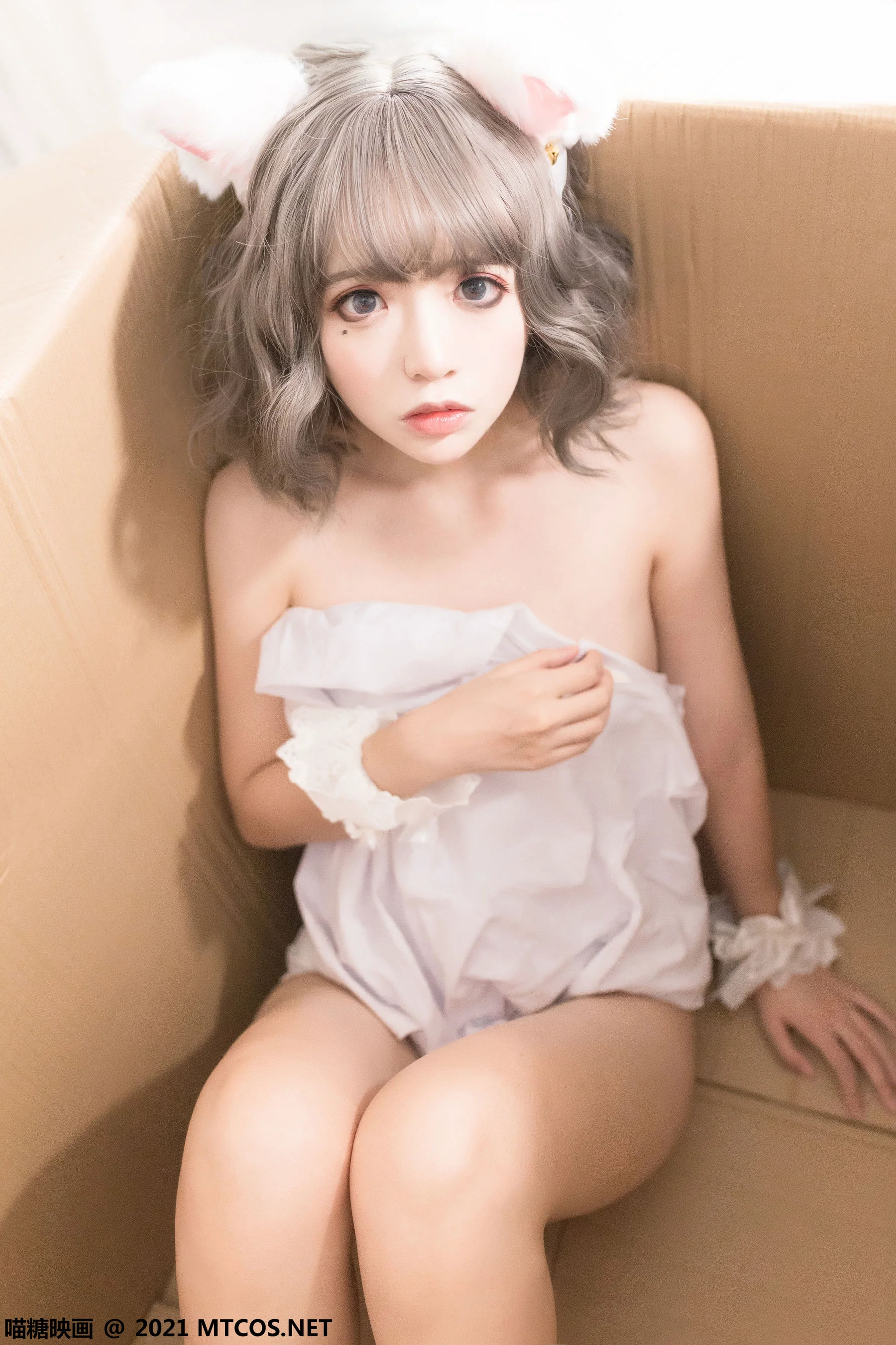 [喵糖映画] VOL.359 纱雾和白猫 写真套图 - 爱照片