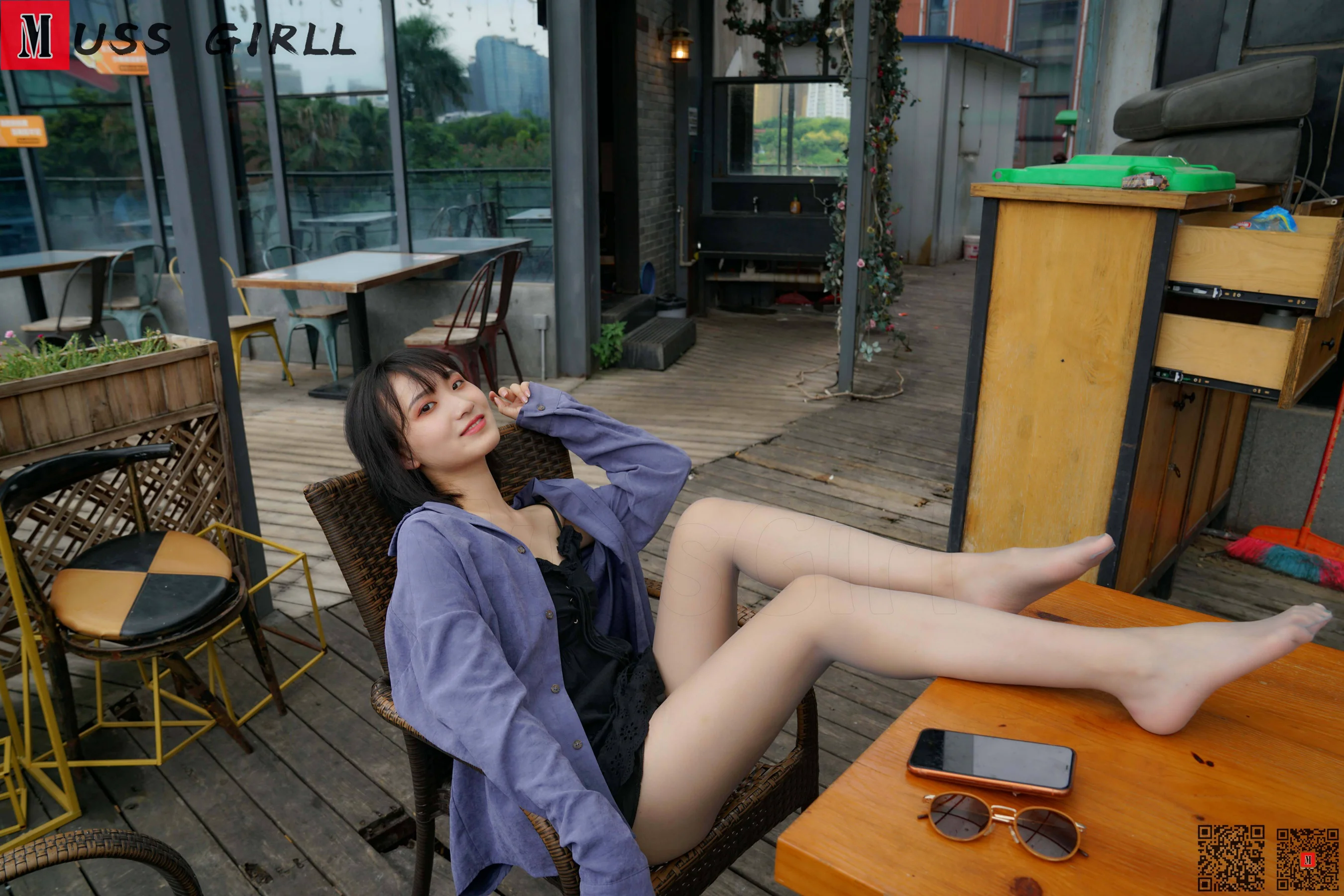 [MussGirl慕丝女郎] No.133 休闲灰丝 - 爱照片