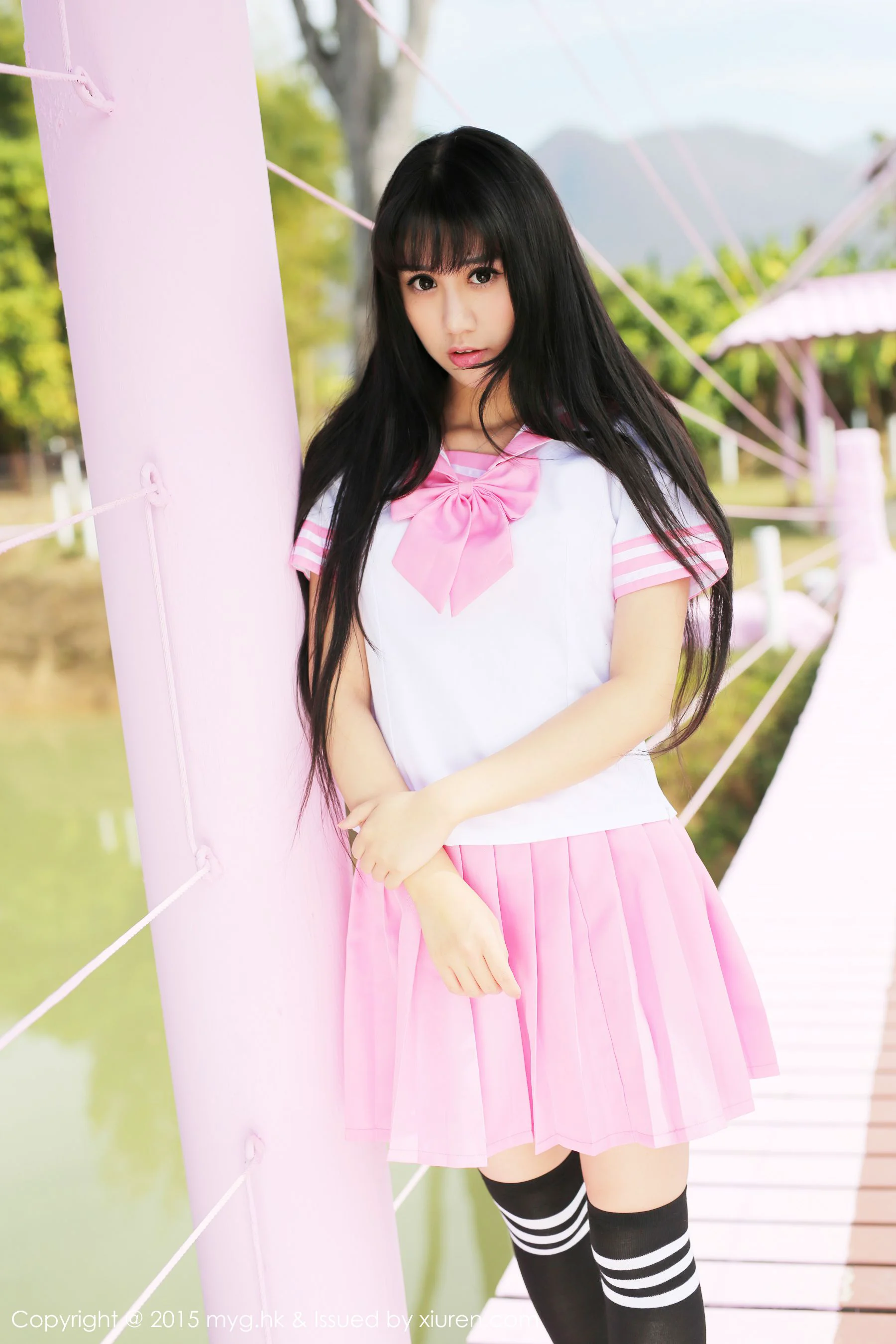 杨晓青儿《泰国Pai县》校服+热裤+内衣 [美媛馆MyGirl] Vol.099 写真集 - 爱照片