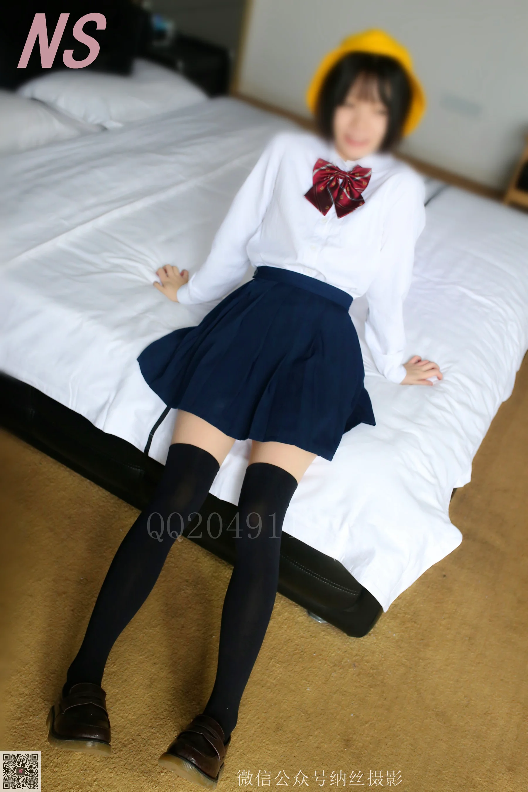 [纳丝摄影] NO.091 青檬 JK制服小黄帽 - 爱照片