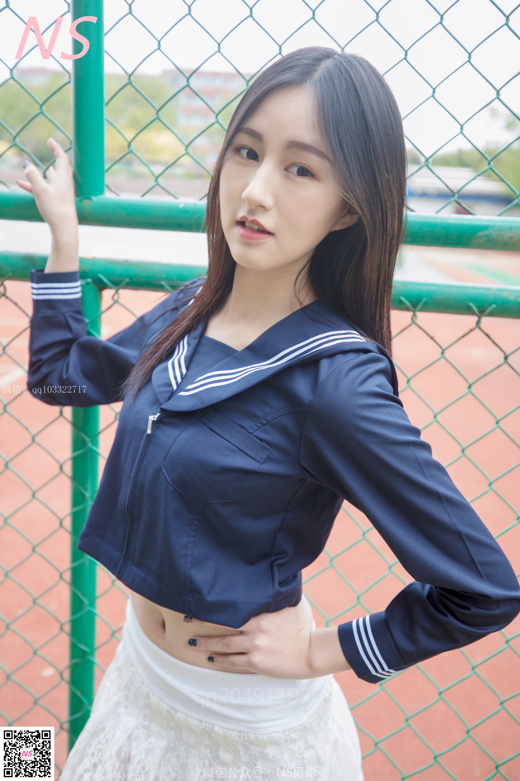 [纳丝摄影] NO.194 北北 户外蕾丝短裙制服 - 爱照片