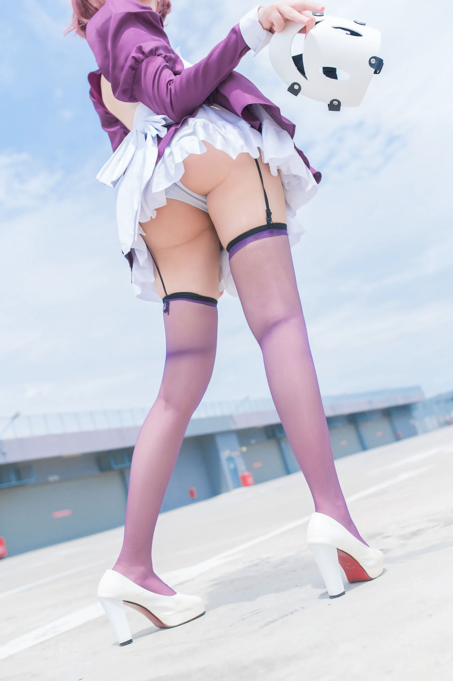 [网红COSER] 花リリ(Plant Lily) – Maid Mask - 爱照片