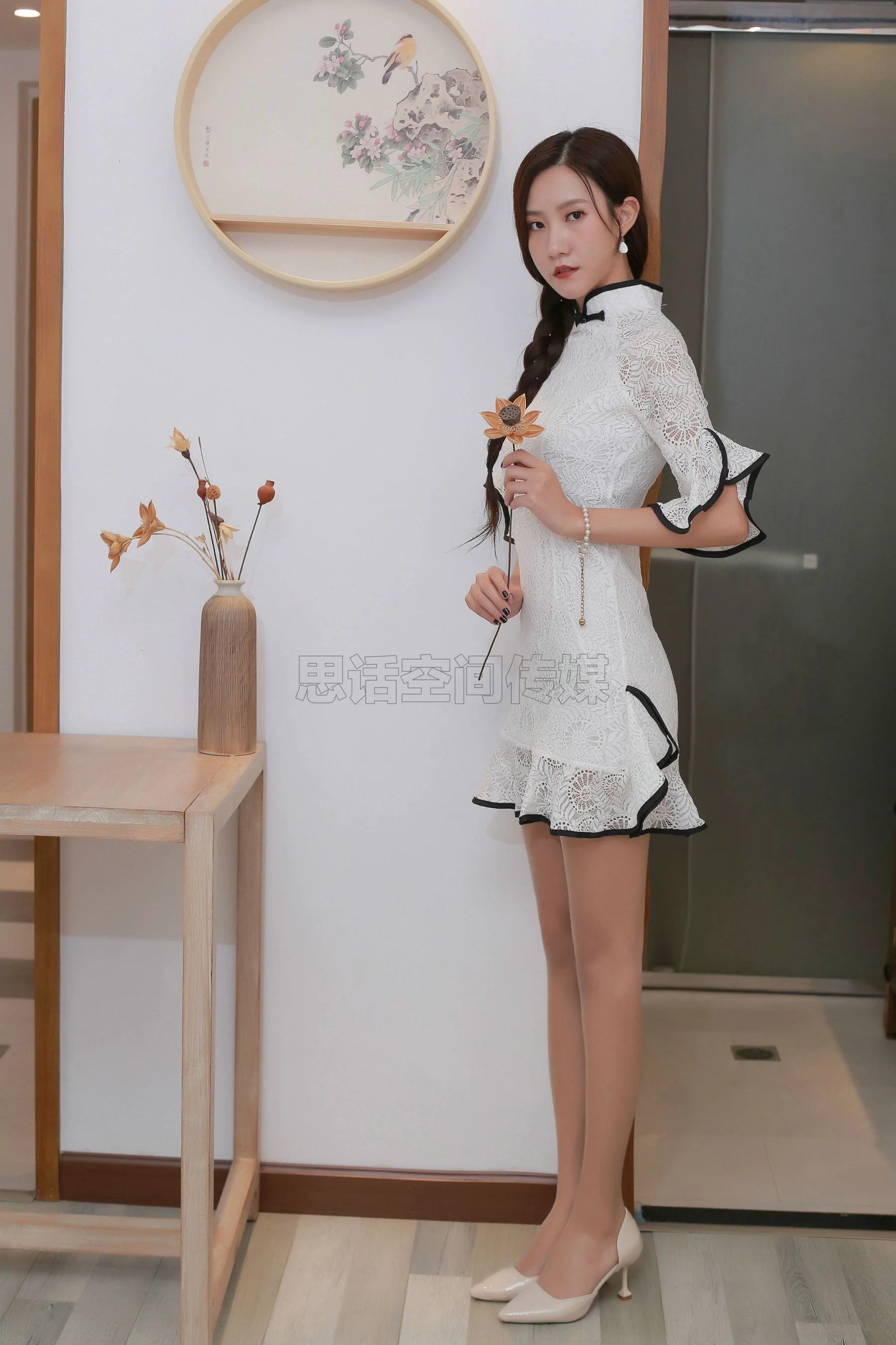 [思话SiHua] SH163 曦然 – 房间里的旗袍少女 - 爱照片