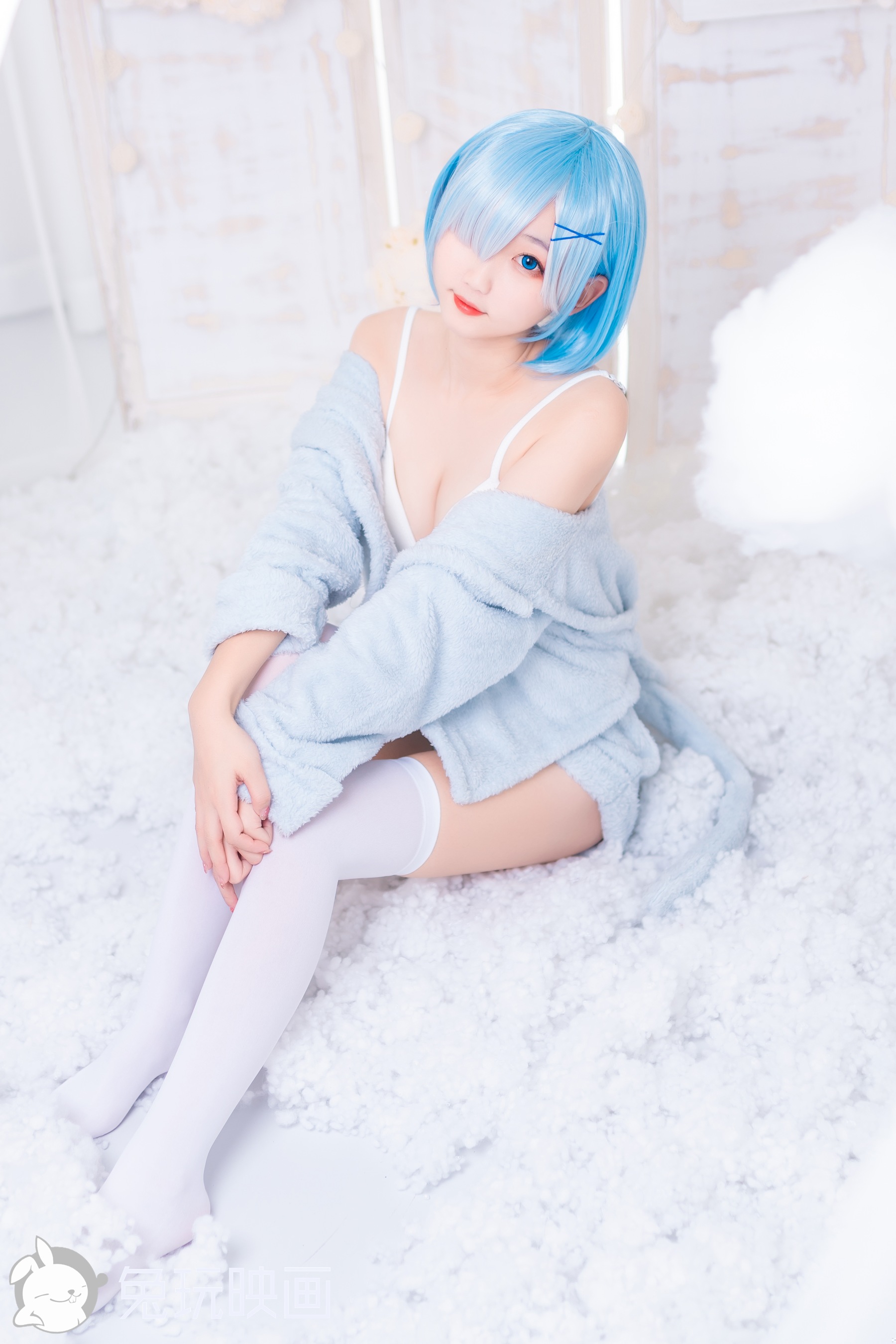 [兔玩印画] VOL.081 睡衣蕾姆 - 爱照片