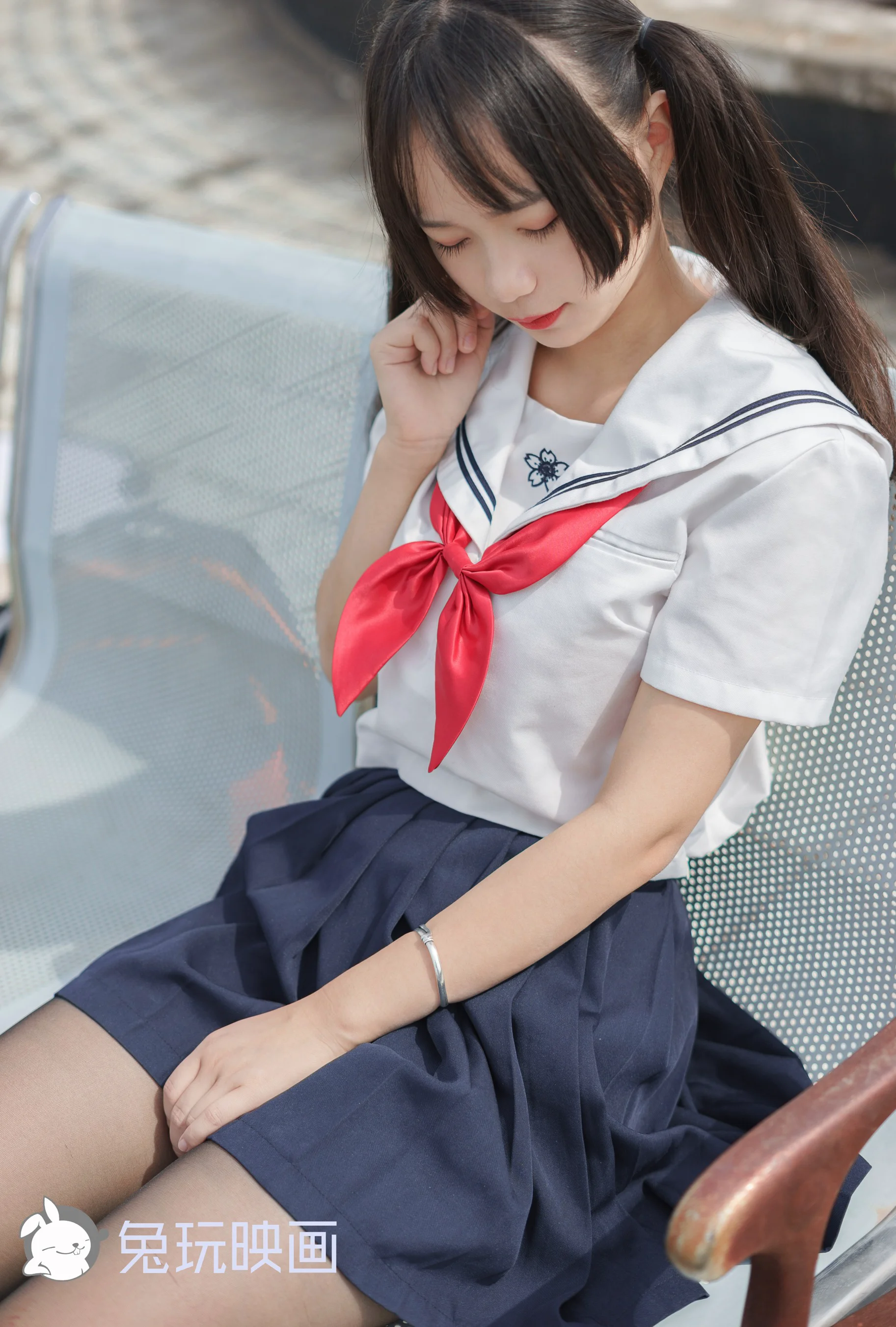 [兔玩印画] B82.006 双马尾的JK少女 - 爱照片