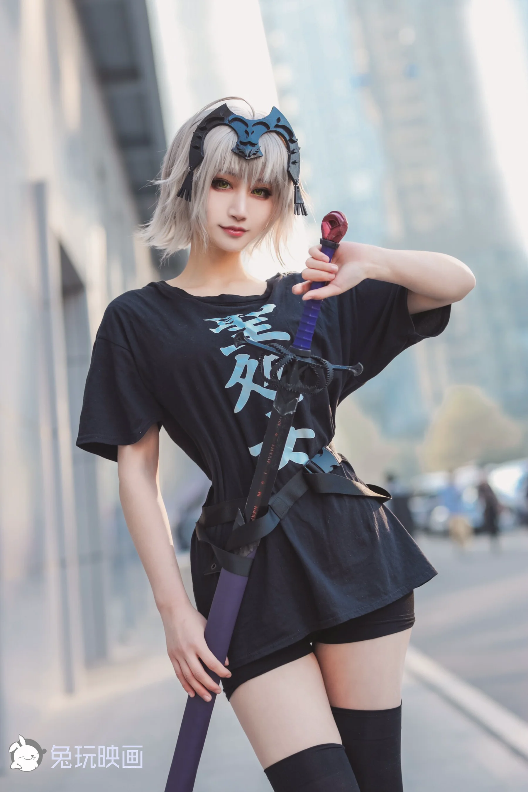 [兔玩印画] B85.004 黑贞宅T - 爱照片