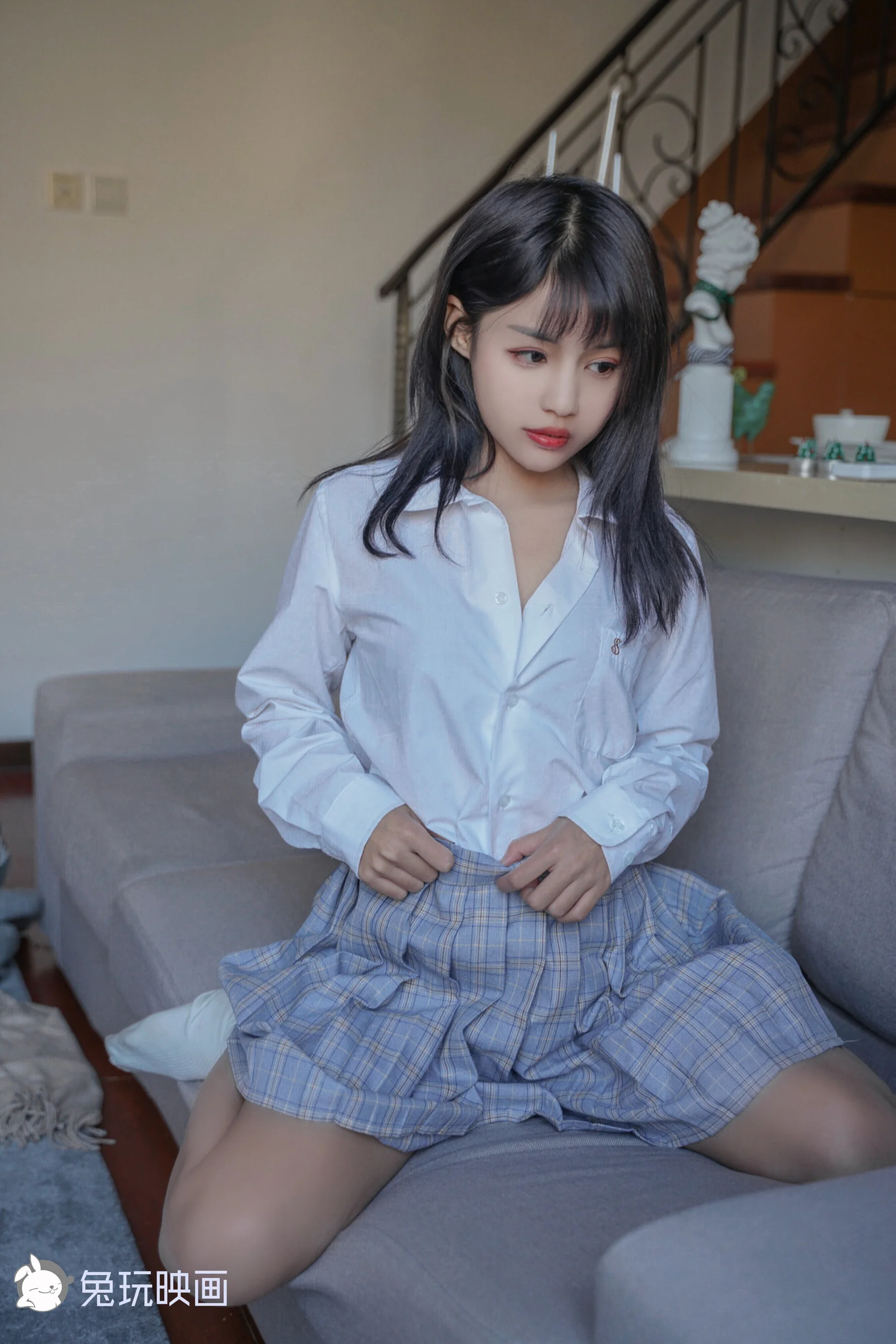[兔玩印画] B92.004 果腿制服裙 - 爱照片