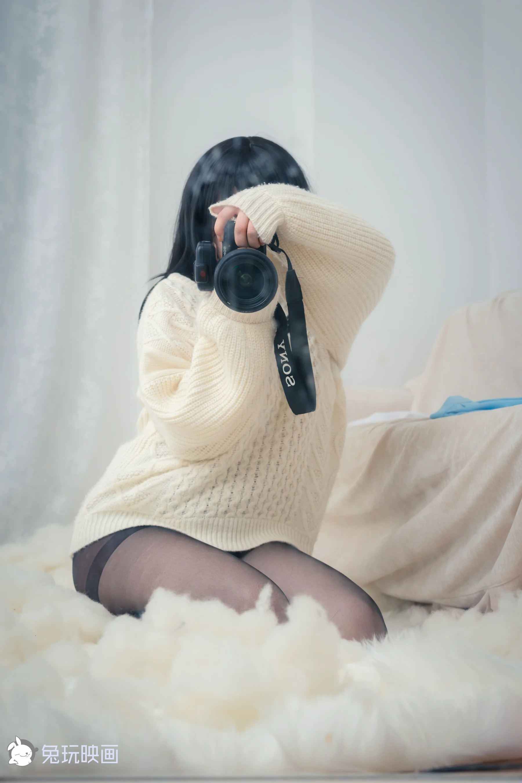 [兔玩印画] B96.003 猫耳与少女 - 爱照片