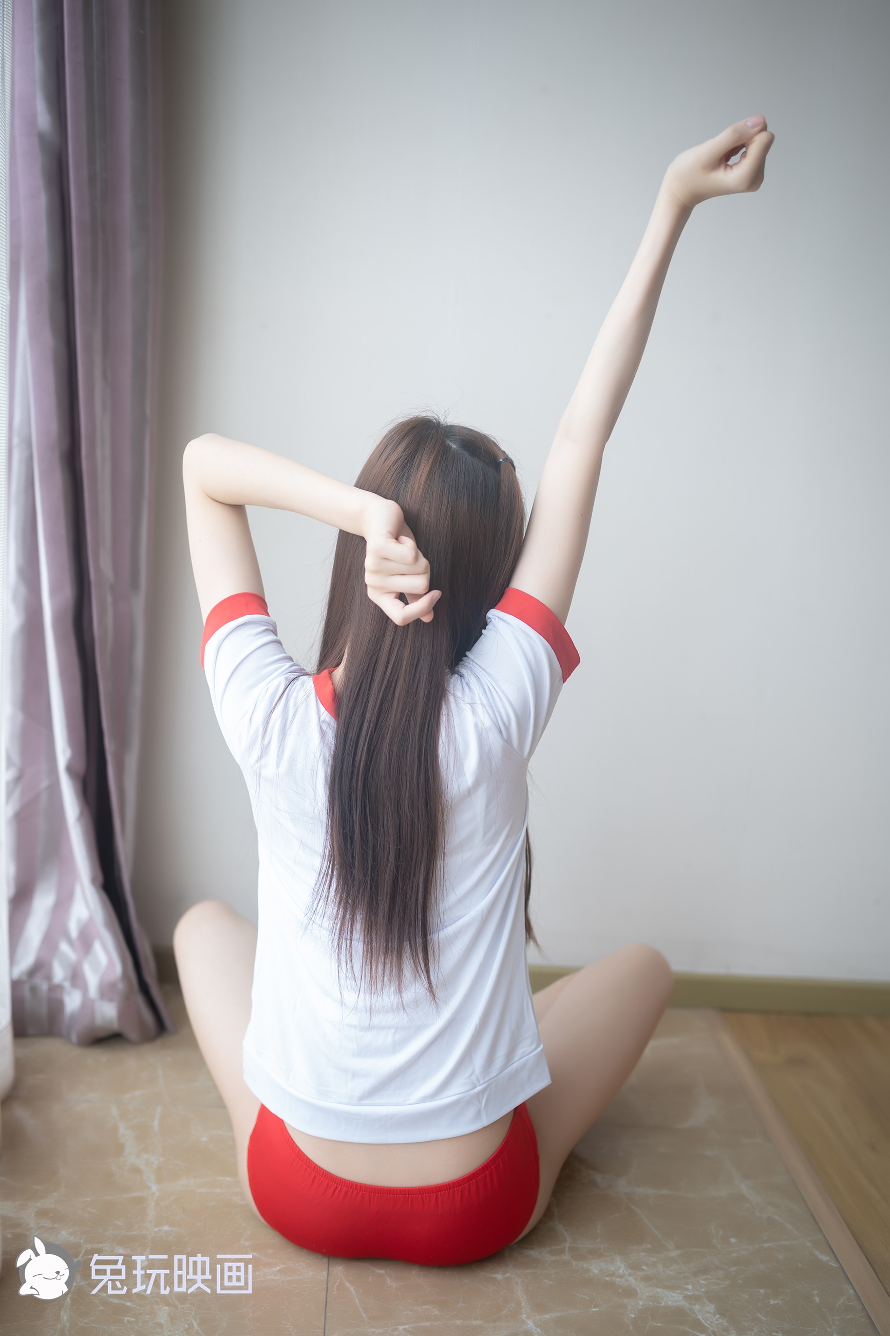[兔玩印画] B99.004 红色体操服 - 爱照片