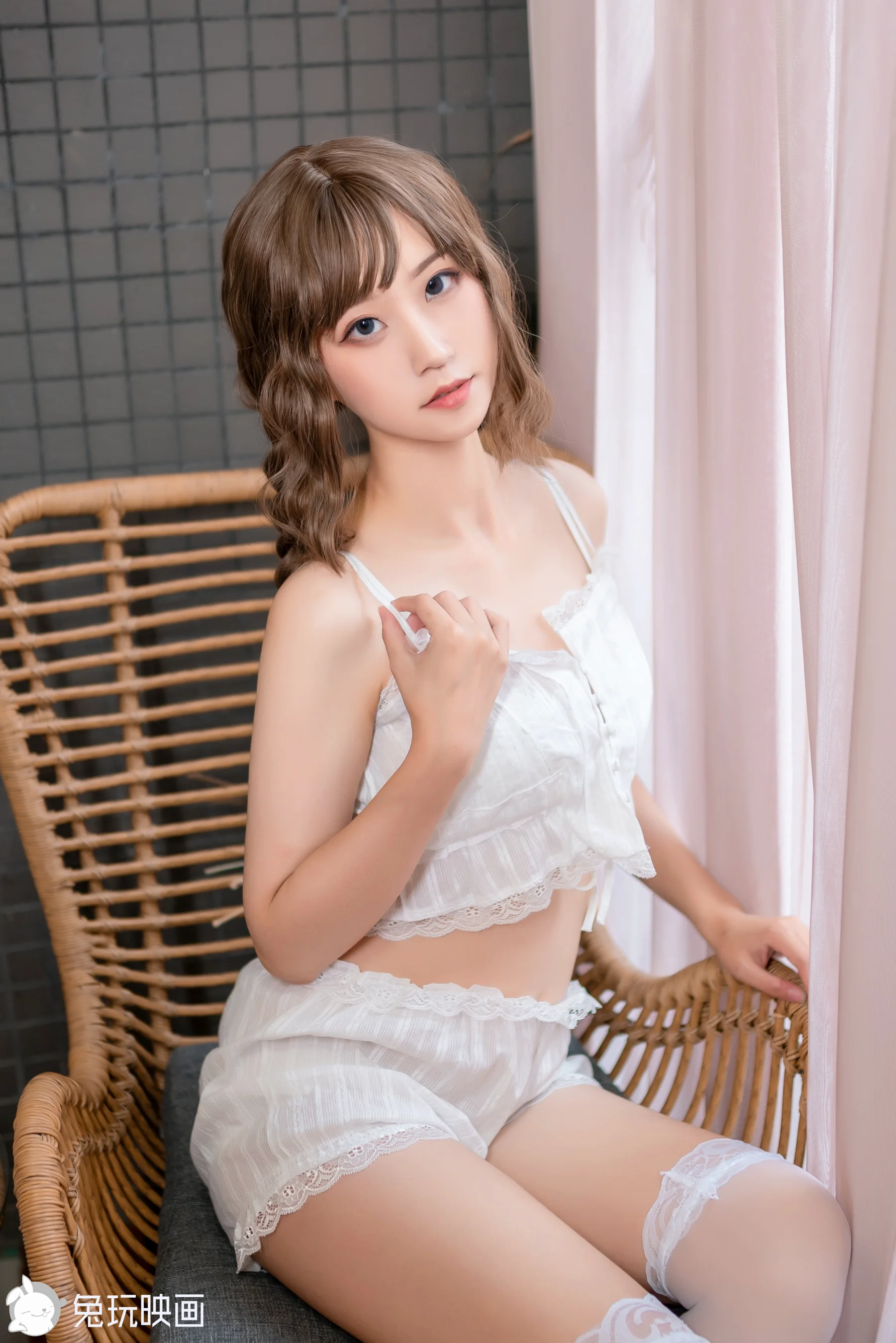 [兔玩映画] C29.005 双马尾的白色居家服 - 爱照片