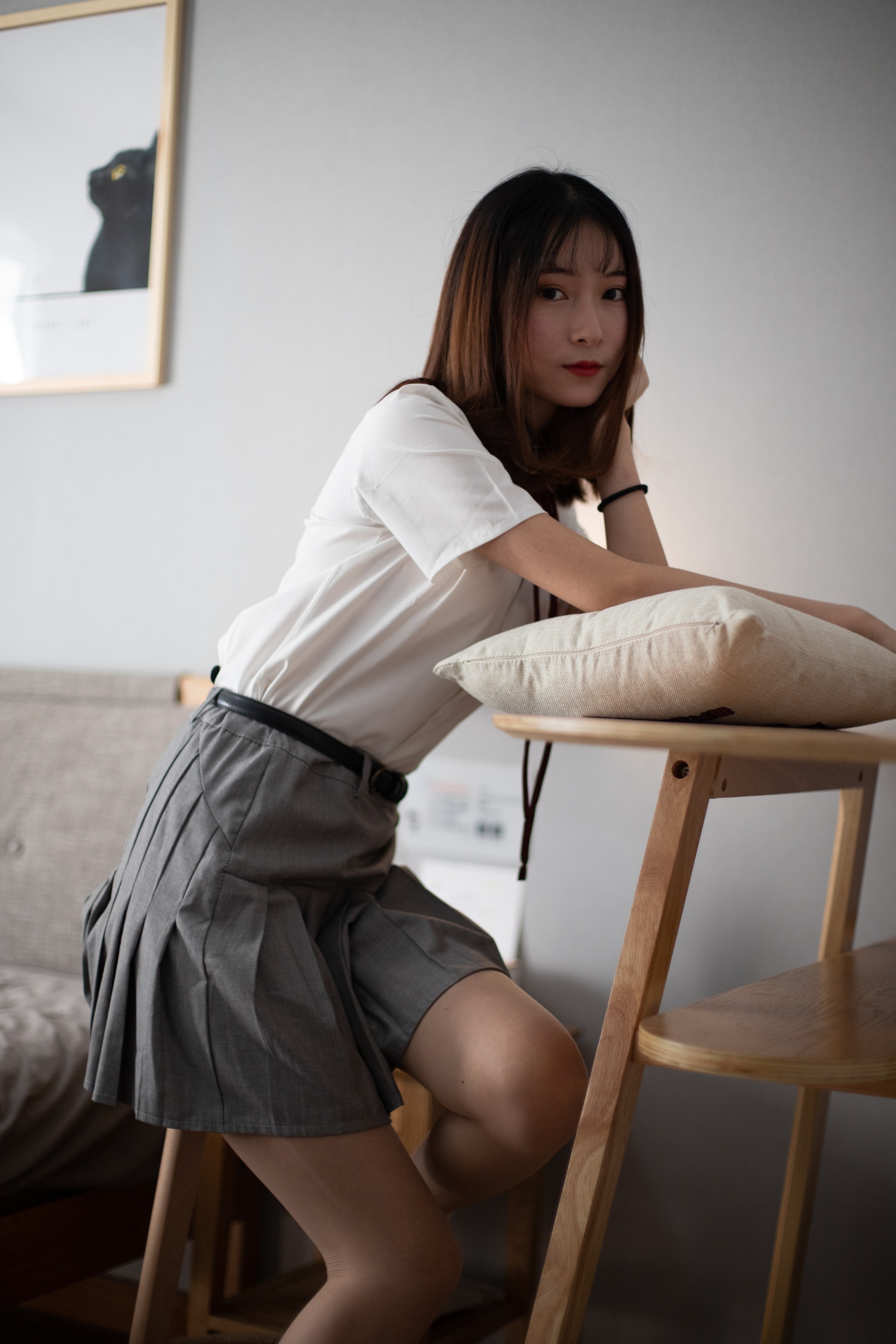 [物恋传媒] NO.088 猫耳-jk制服与船袜帆布鞋 - 爱照片