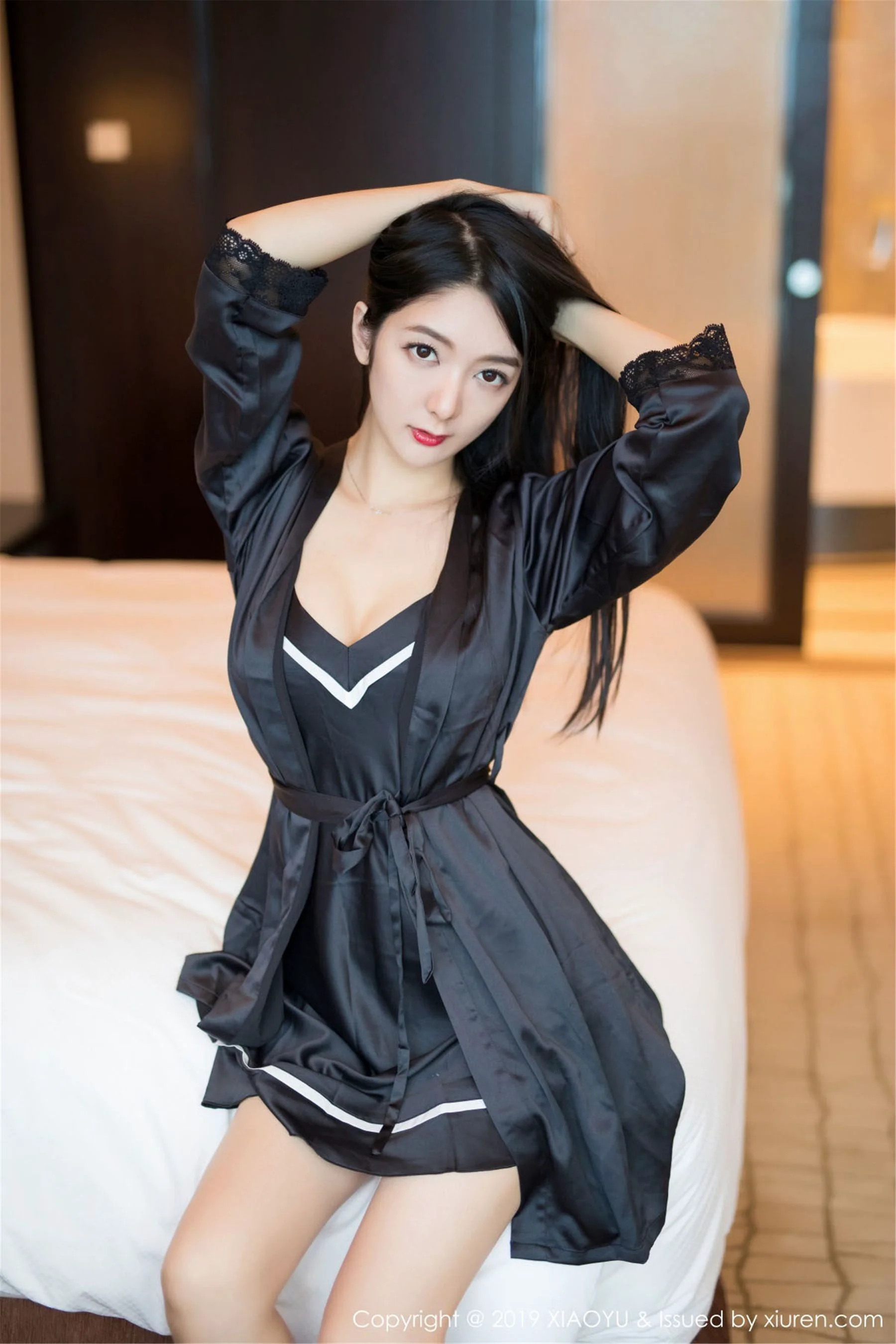 Angela喜欢猫《魅惑的黑色内衣》 [语画界XIAOYU] Vol.103 写真集 - 爱照片