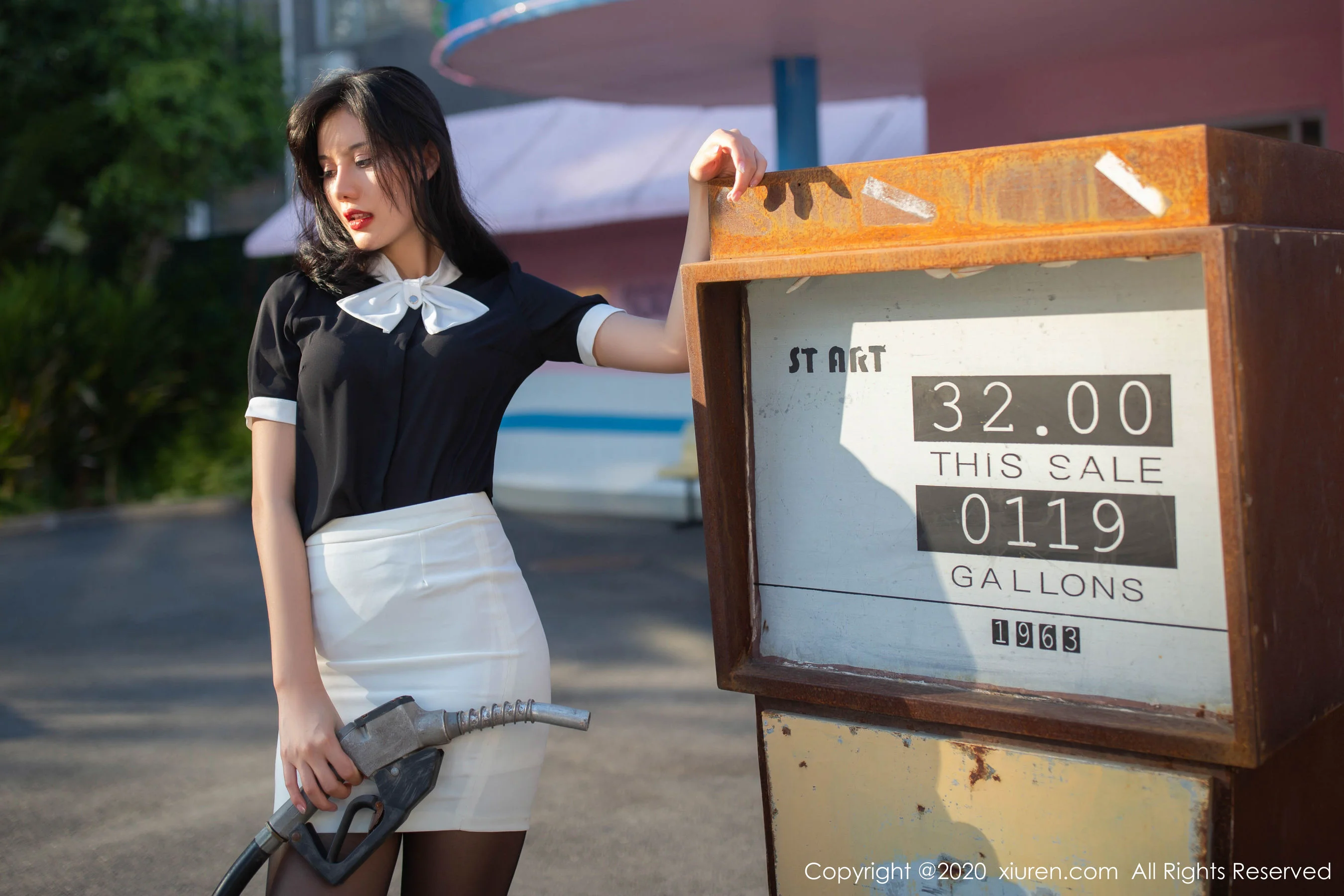 就是阿朱啊《加油站职业制服视觉诱惑》 [秀人XIUREN] No.2023 写真集 - 爱照片