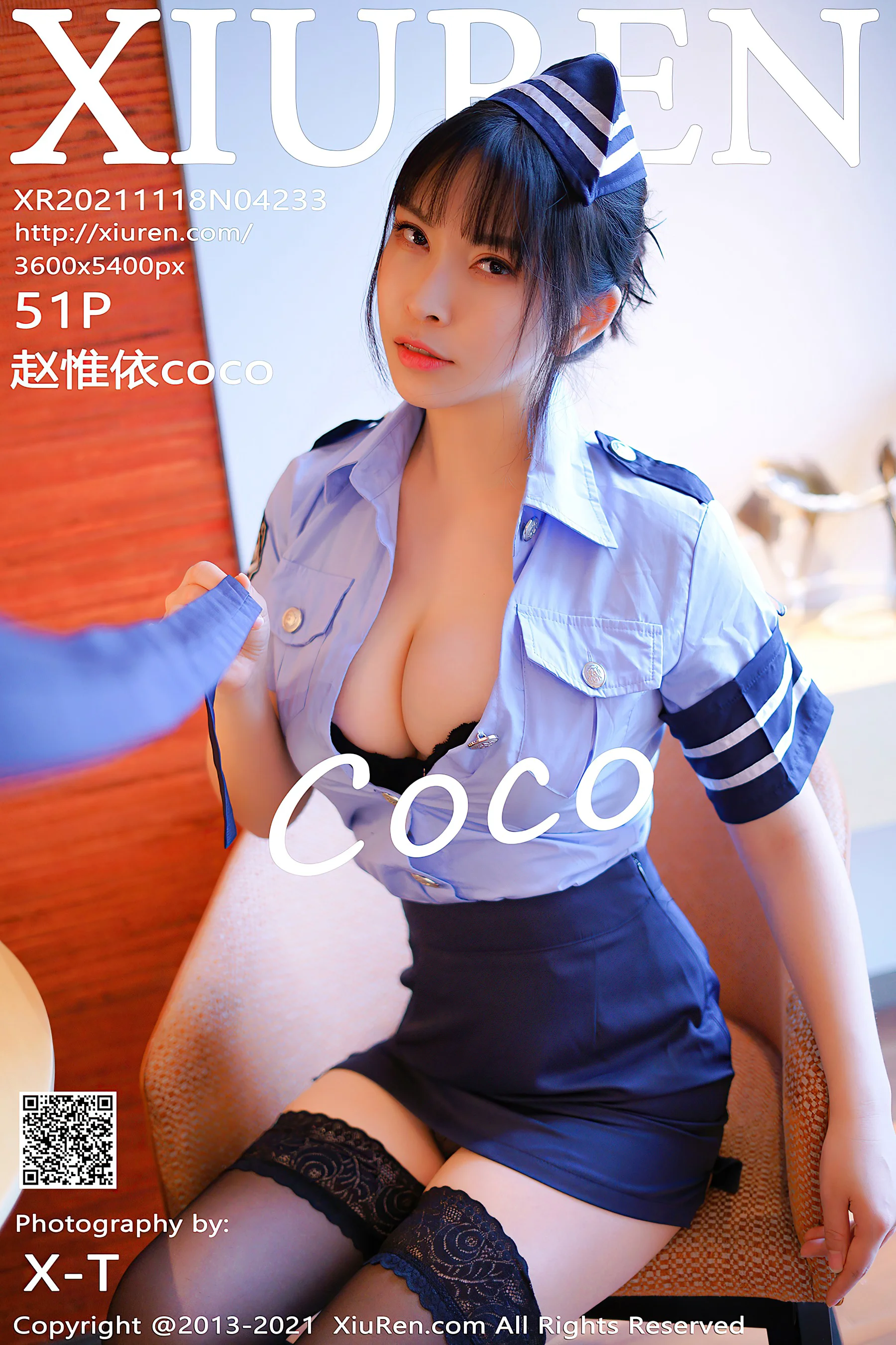 [XiuRen秀人网] No.4233 赵惟依coco 制服美胸 - 爱照片