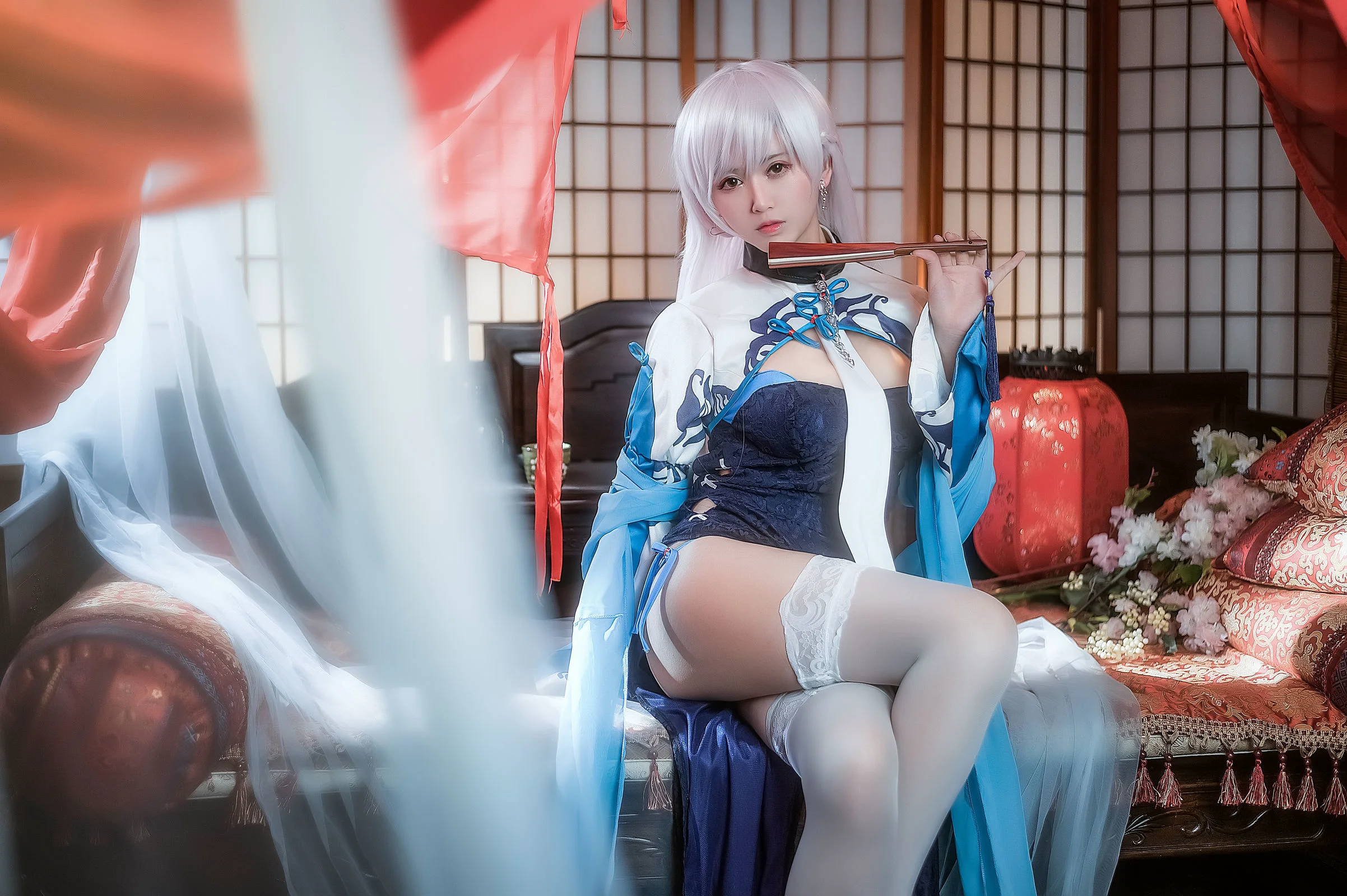 鳗鱼霏儿《碧蓝华裳 贝姐》  [COSPLAY美女] 写真集 - 爱照片