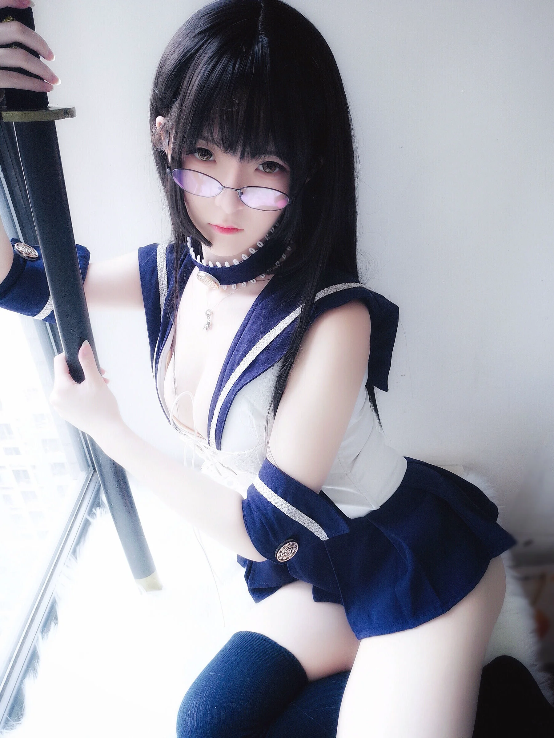 一小央泽《武士刀与水手服》 [萝莉COS] 写真集 - 爱照片