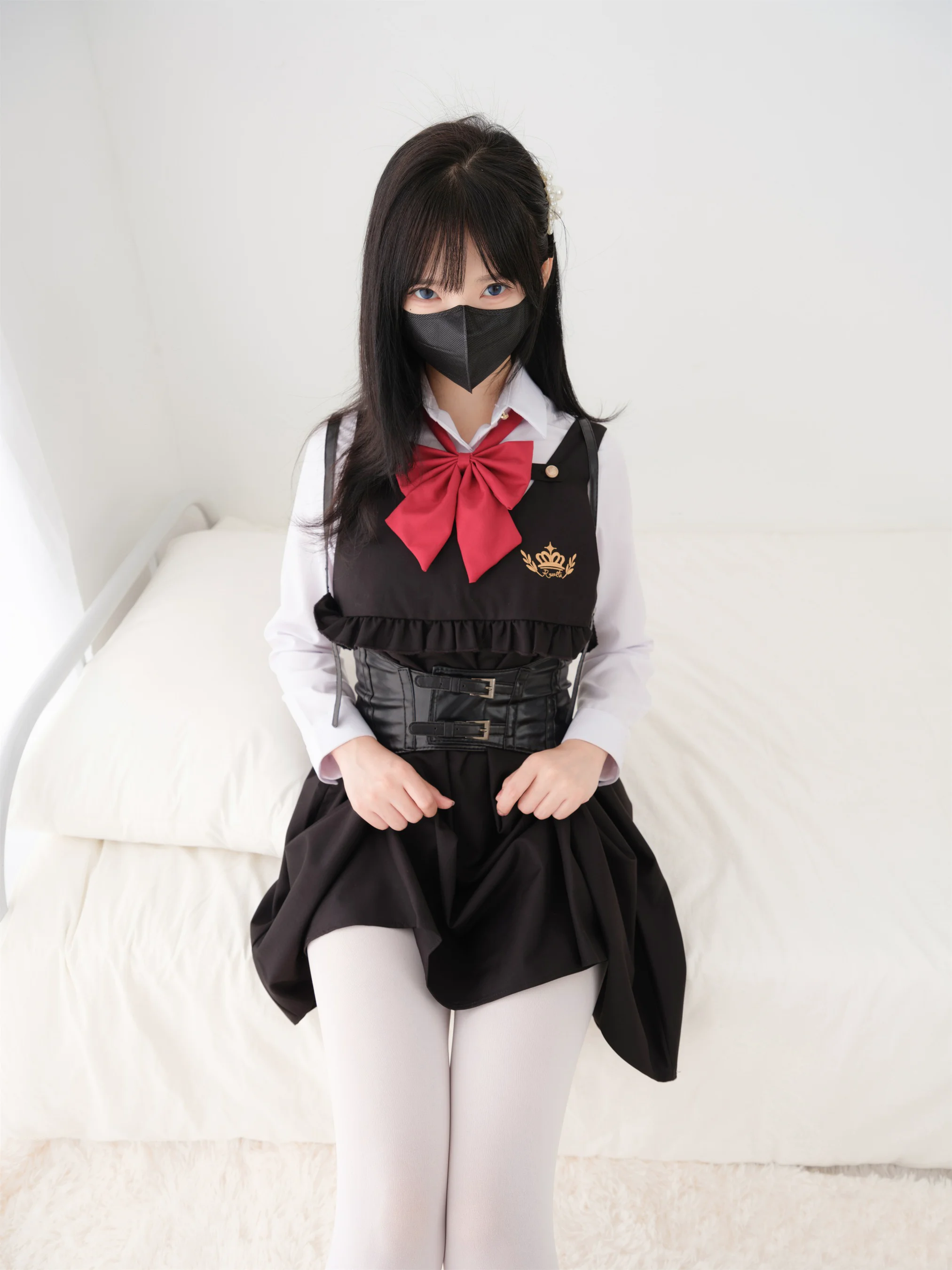 紧急企划 – 内部 见希w 白丝学生服 - 爱照片