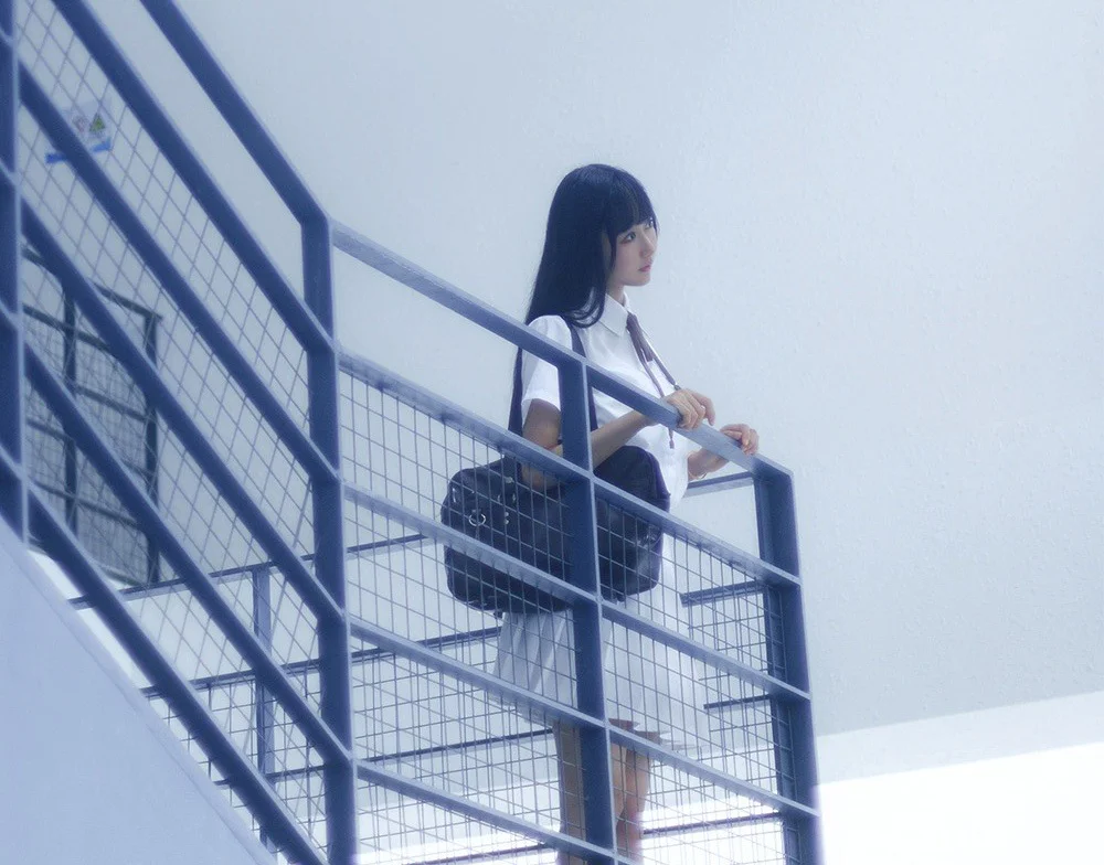 萌系小姐姐木绵绵OwO – 白裙JK - 爱照片