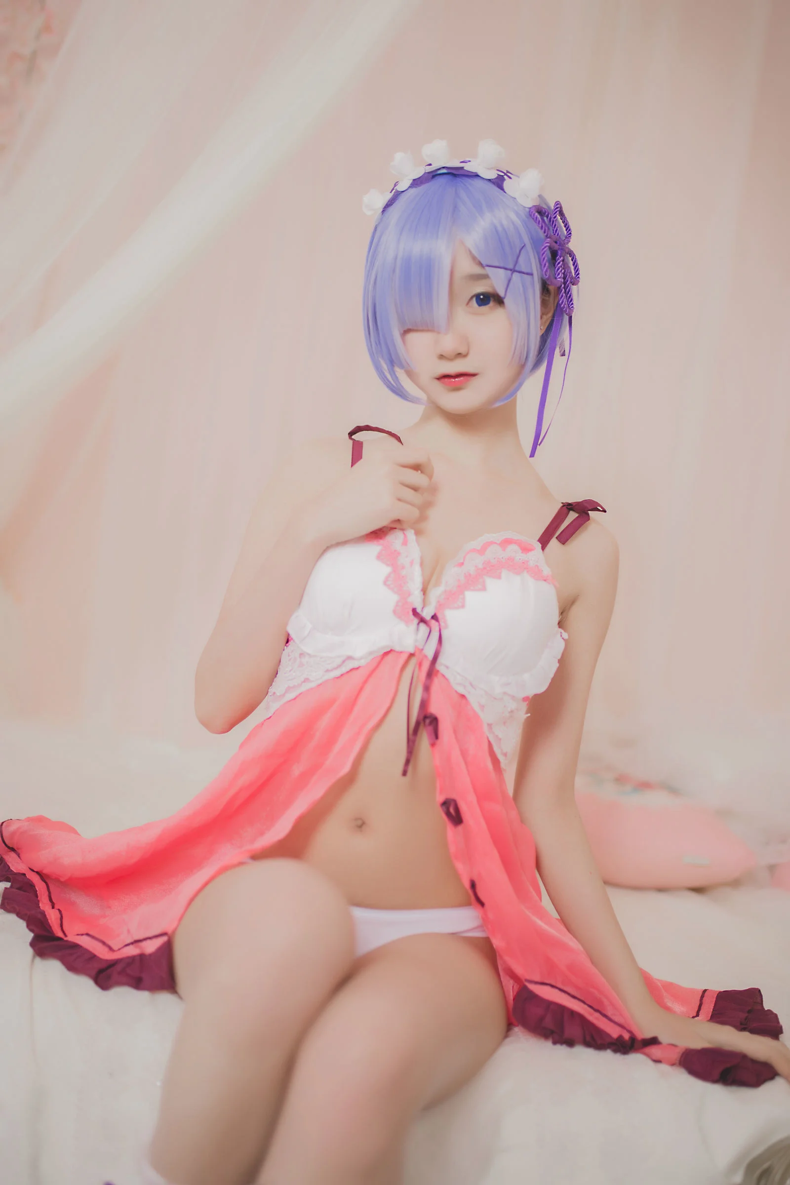 木绵绵OwO《蕾姆睡衣》 [萝莉COS] 写真集 - 爱照片