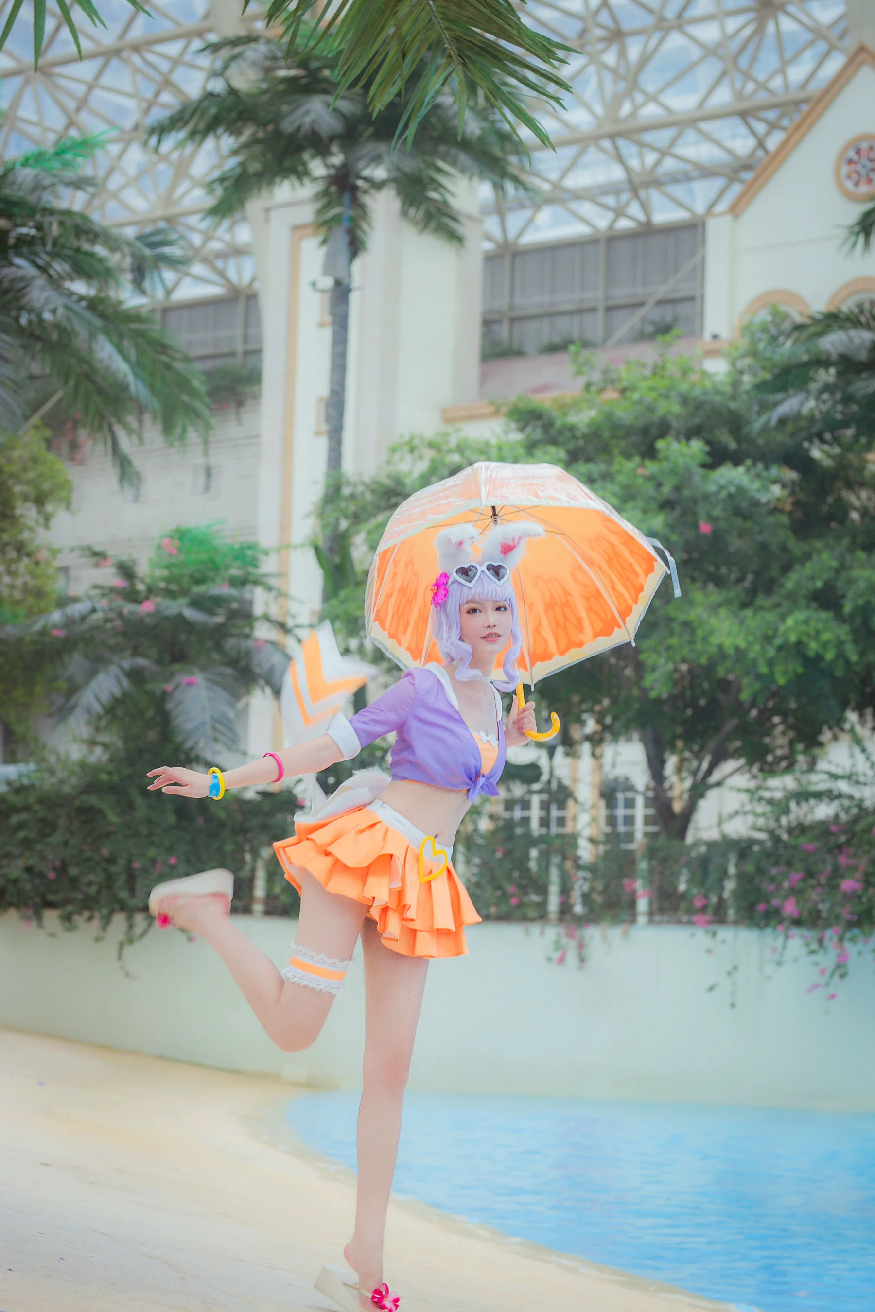 人气coser戚顾儿MIKI 《王者荣耀 公孙离蜜桔之夏》 写真集 - 爱照片