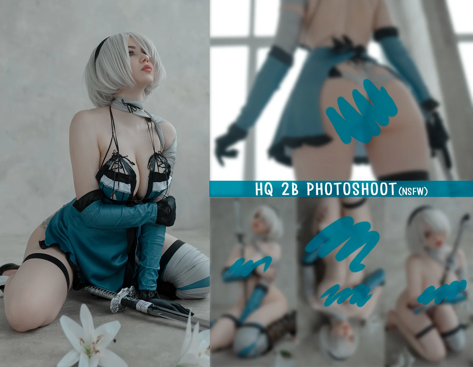 Alina Becker – NieR Automata. 2B Blue Dress - 爱照片