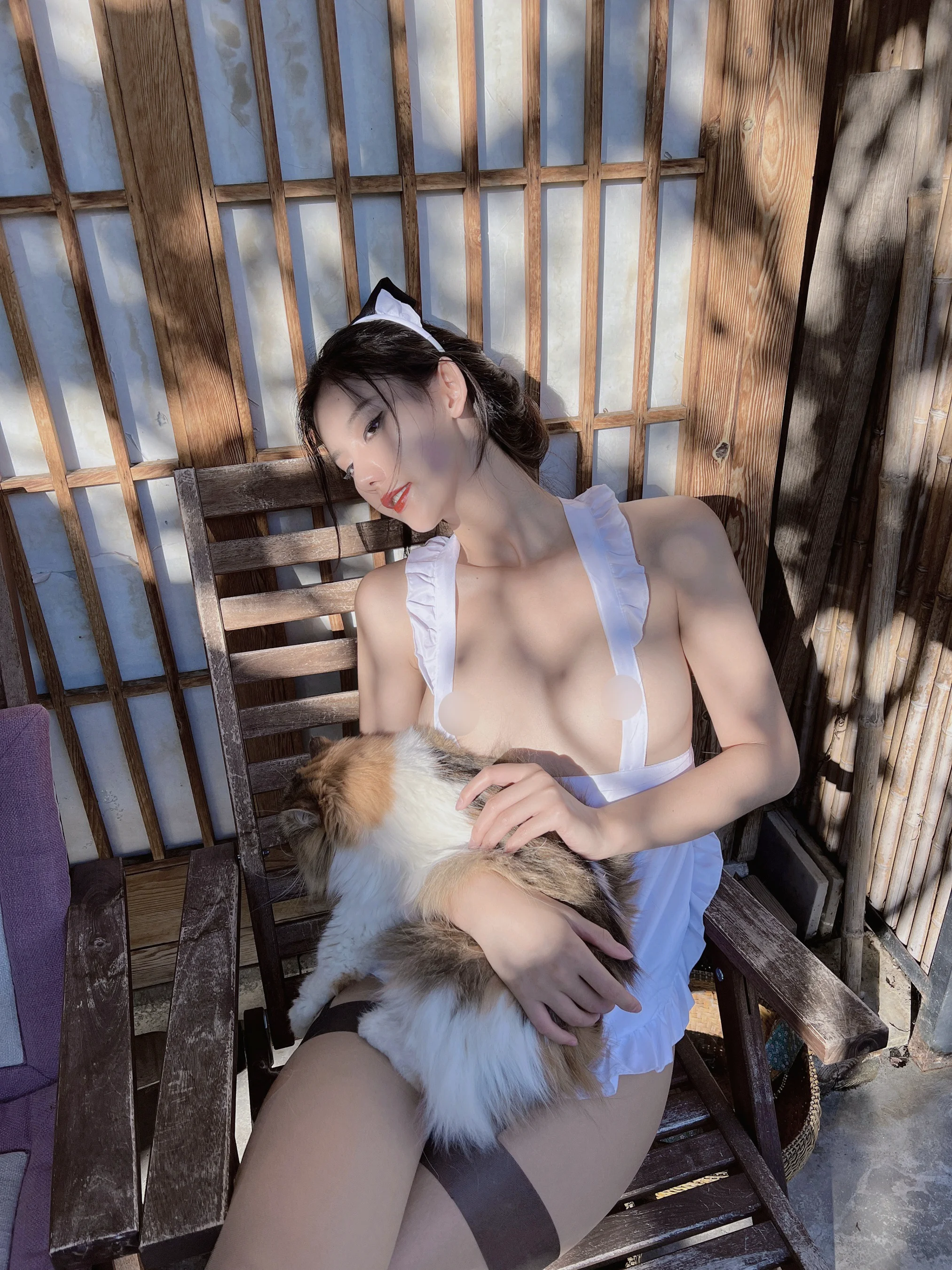 就是阿朱啊 – 女仆与猫 - 爱照片