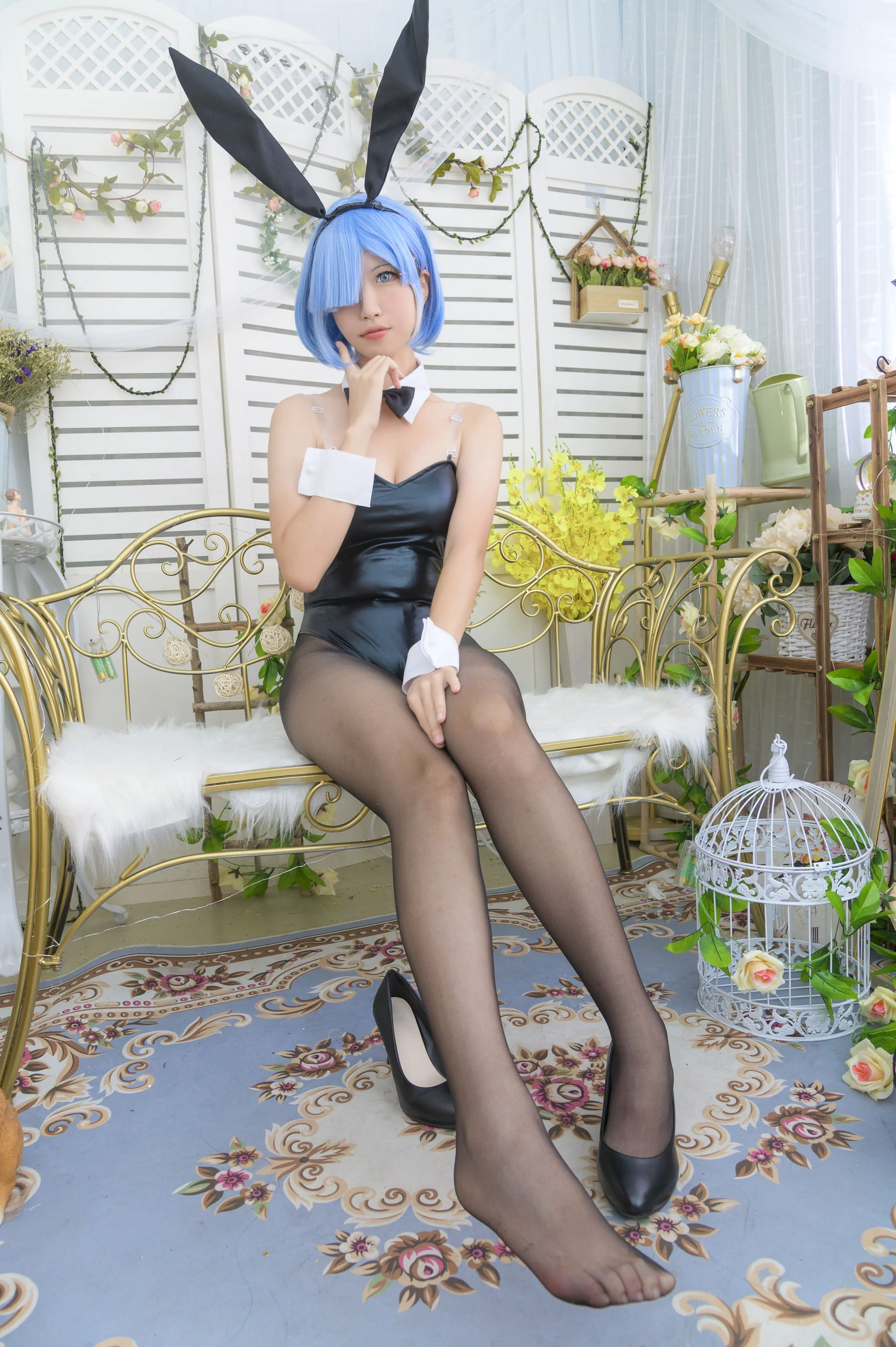 [网红COSER写真] 大米米球 – 蕾姆兔女郎 - 爱照片