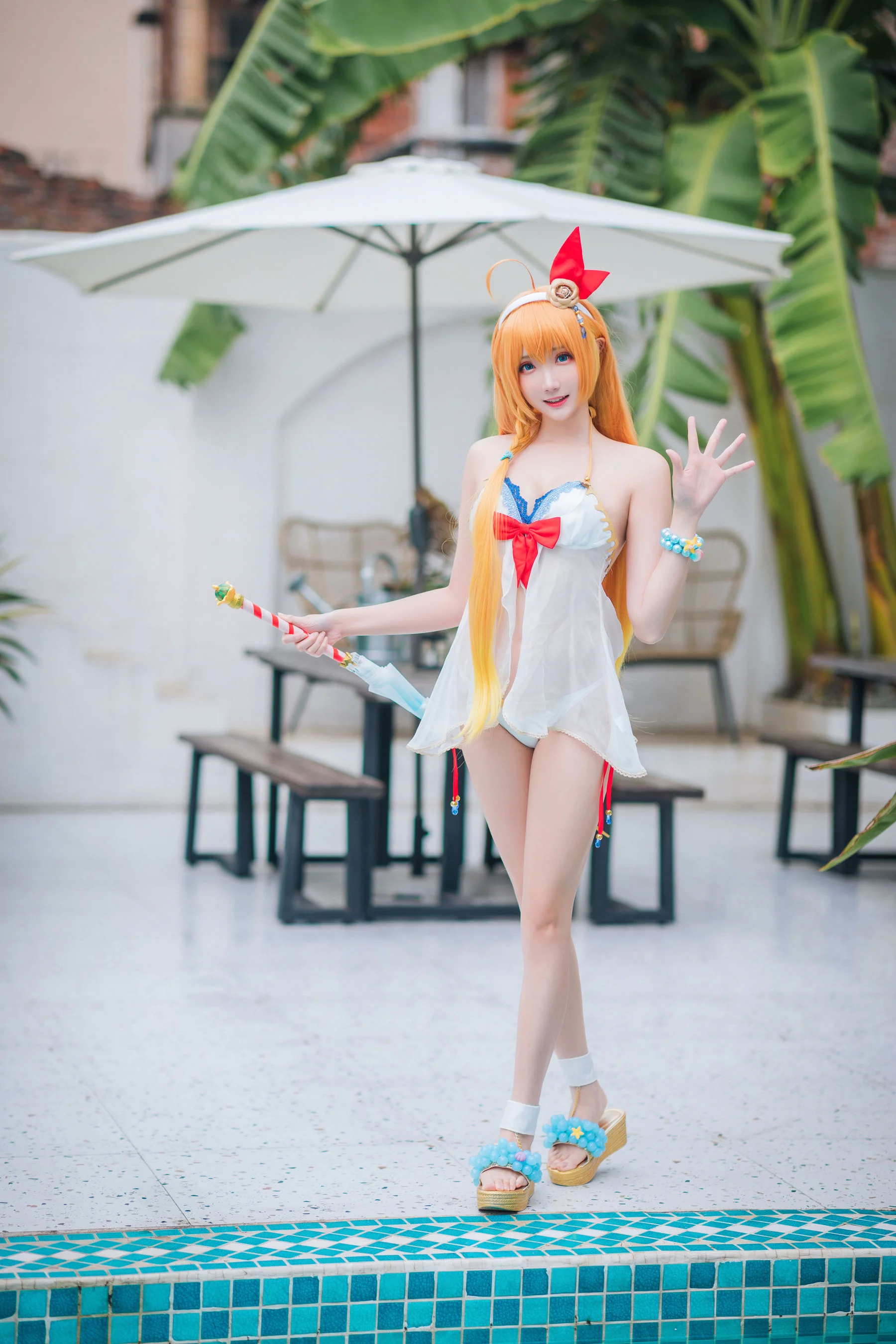 [网红COSER写真] 瓜希酱福利 – 公主连结 夏日御三家 套图 - 爱照片